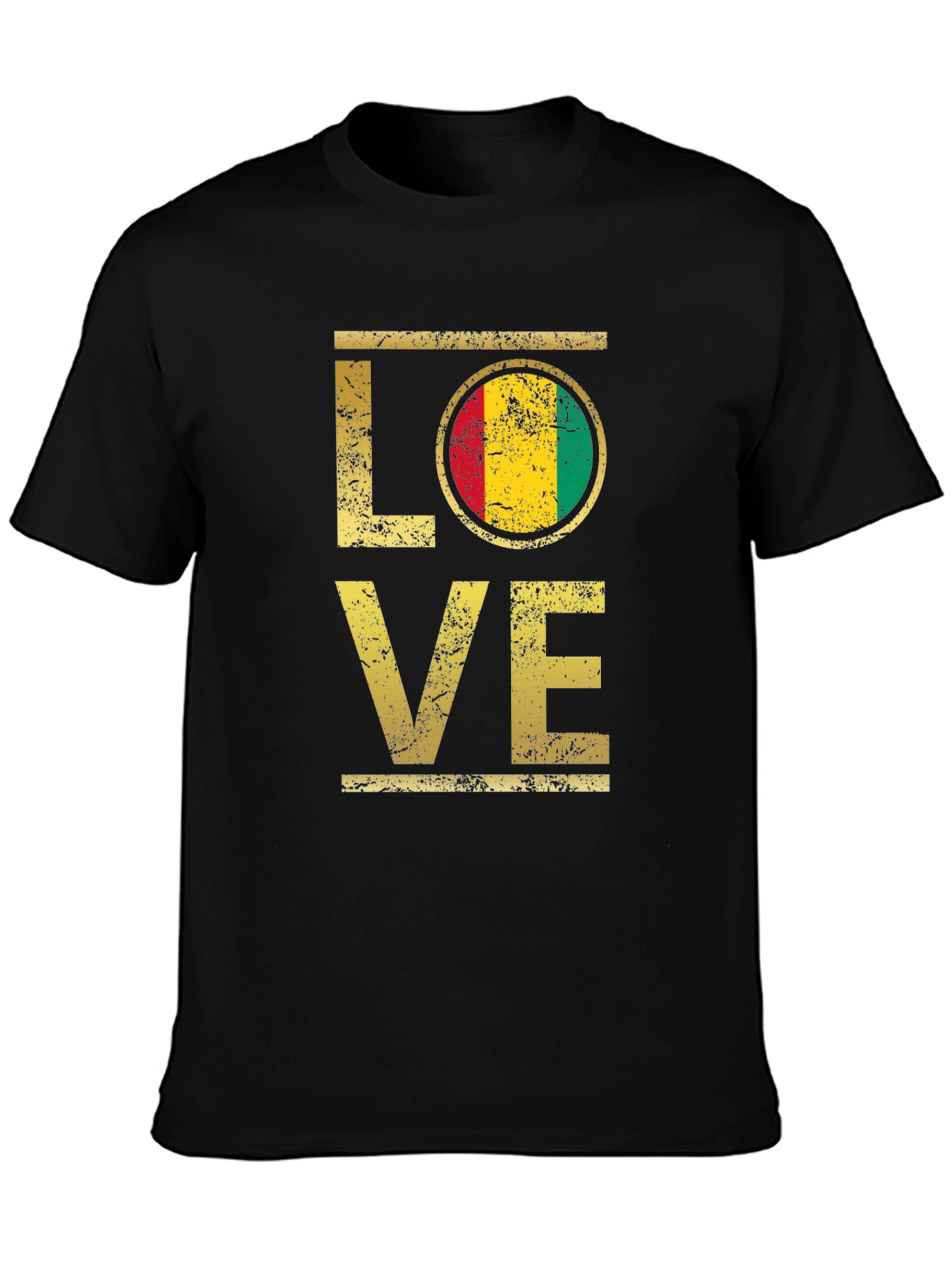 LOVE Flag Graphic T-Shirt - Black