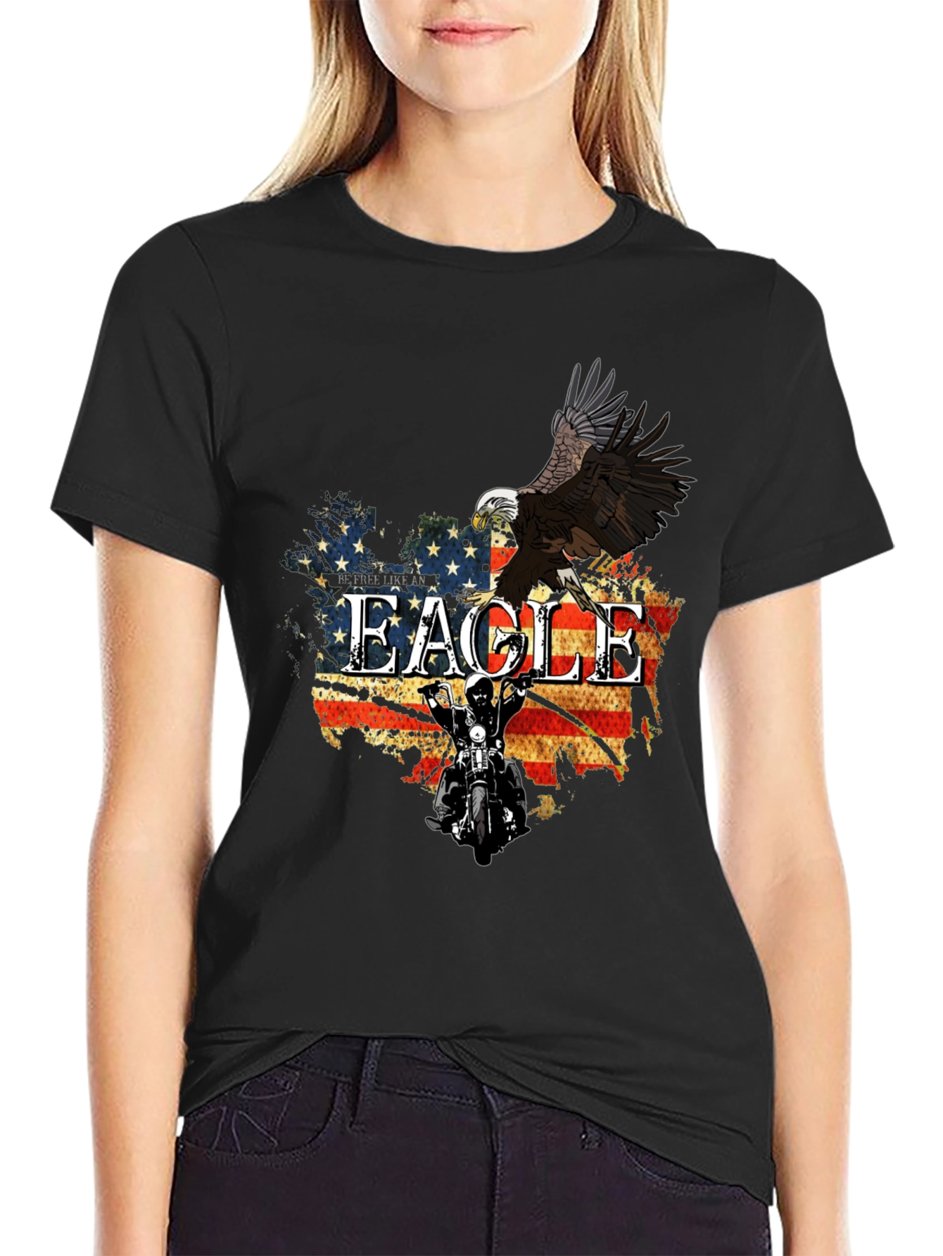 American Eagle Motorcycle Graphic T-Shirt