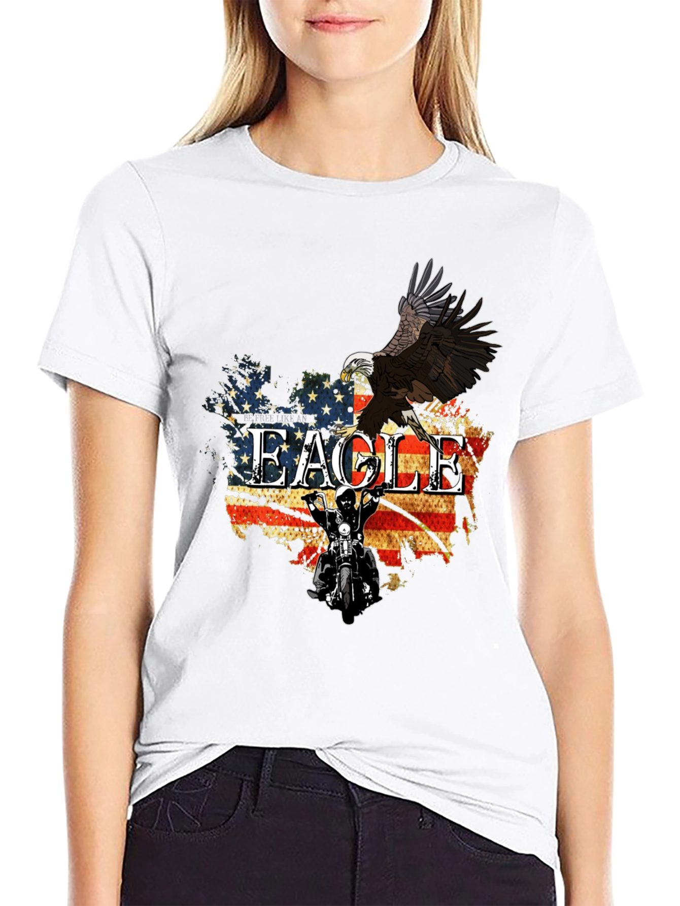 American Eagle Motorcycle Graphic T-Shirt