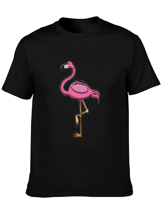 Pink Flamingo Graphic T-Shirt - Casual Cotton Tee