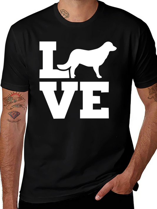 Love Dog Graphic T-Shirt - Black