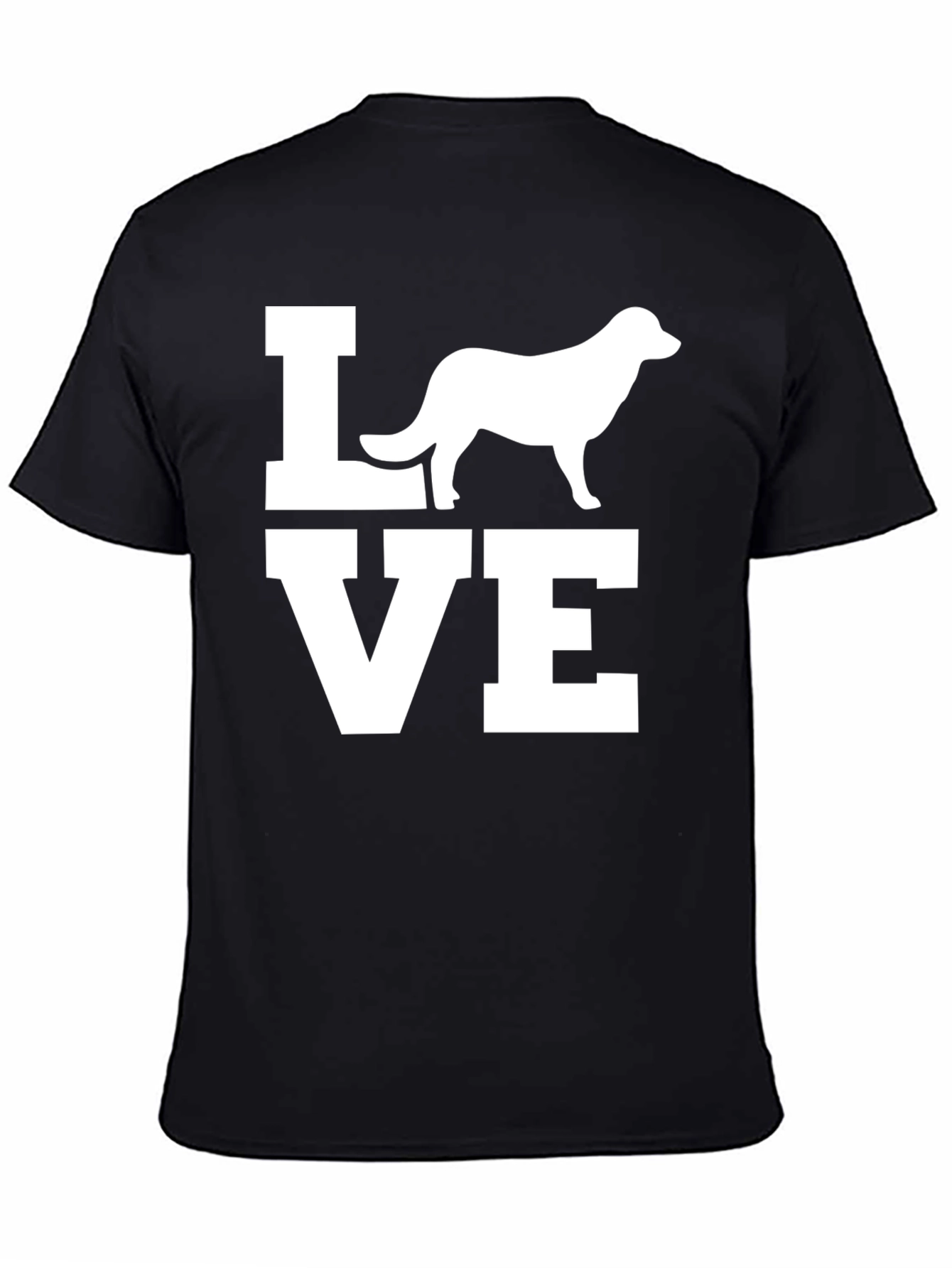 Love Dog Graphic T-Shirt - Black