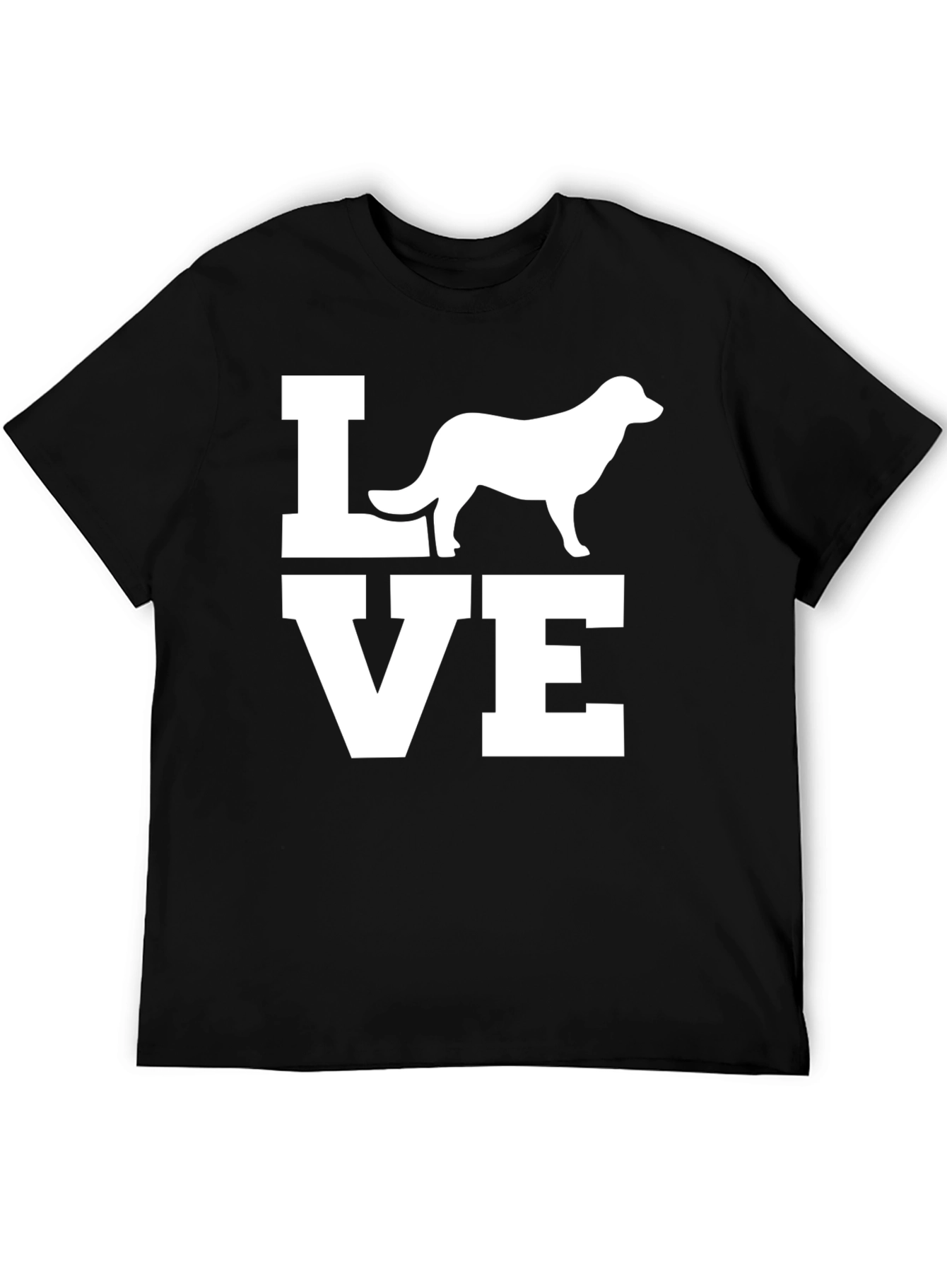 Love Dog Graphic T-Shirt - Black