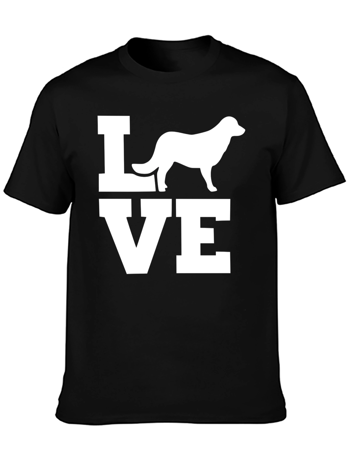 Love Dog Graphic T-Shirt - Black