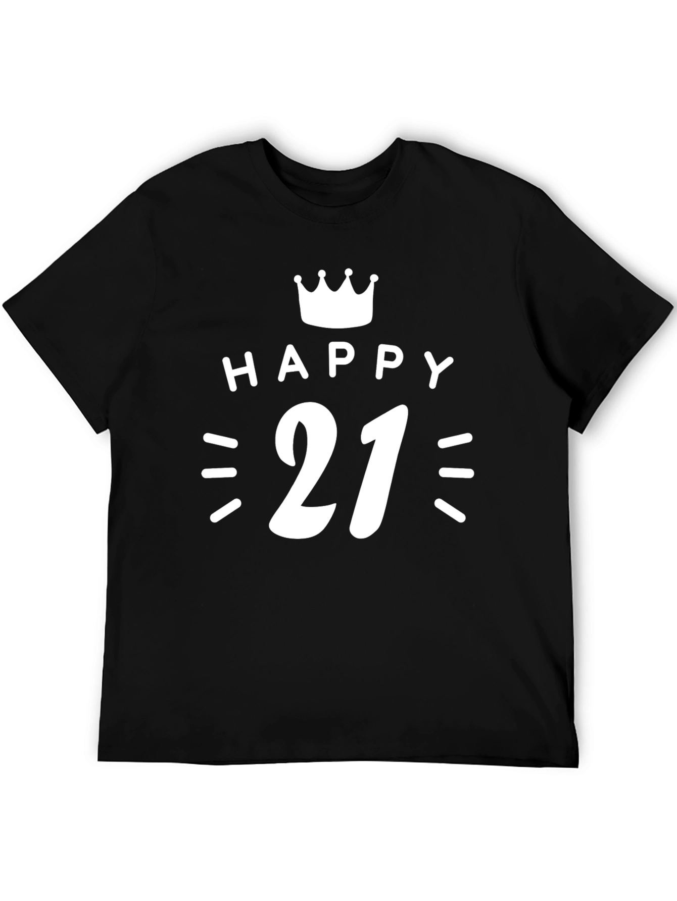 Happy 21st Birthday T-Shirt Crown Graphic Tee