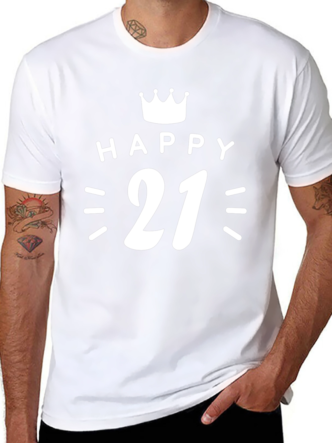 Happy 21st Birthday T-Shirt Crown Graphic Tee