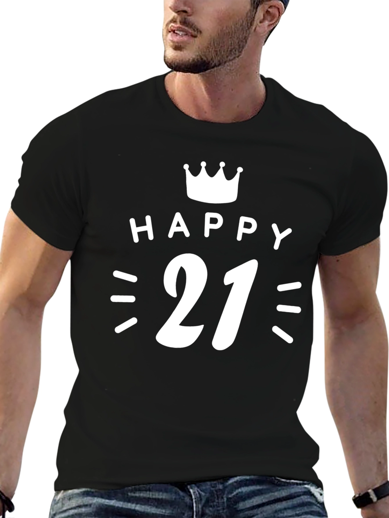 Happy 21st Birthday T-Shirt Crown Graphic Tee