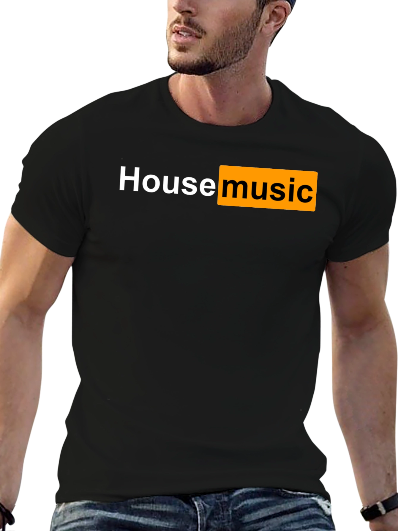 House Music T-Shirt - Black Cotton Tee