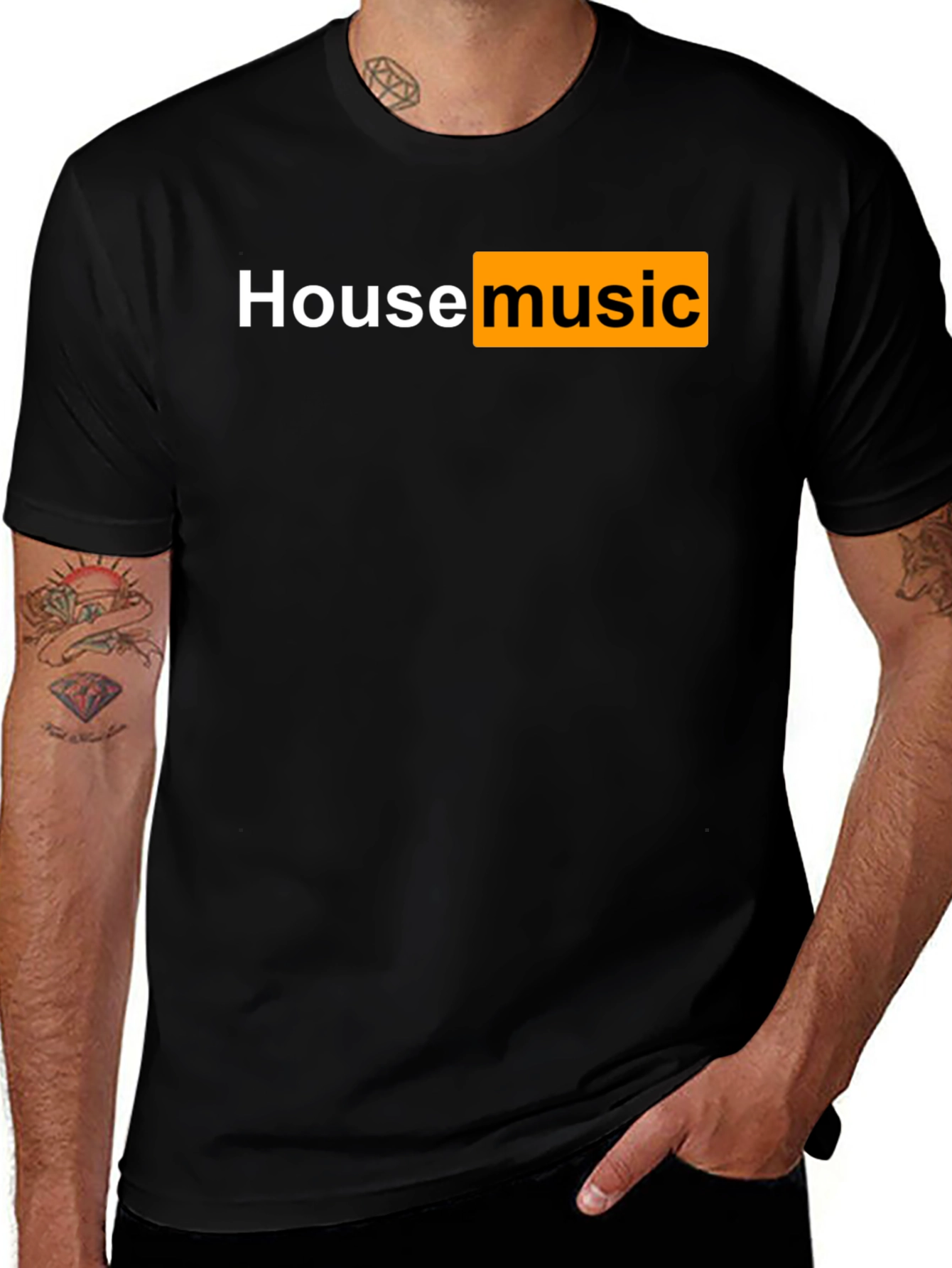 House Music T-Shirt - Black Cotton Tee