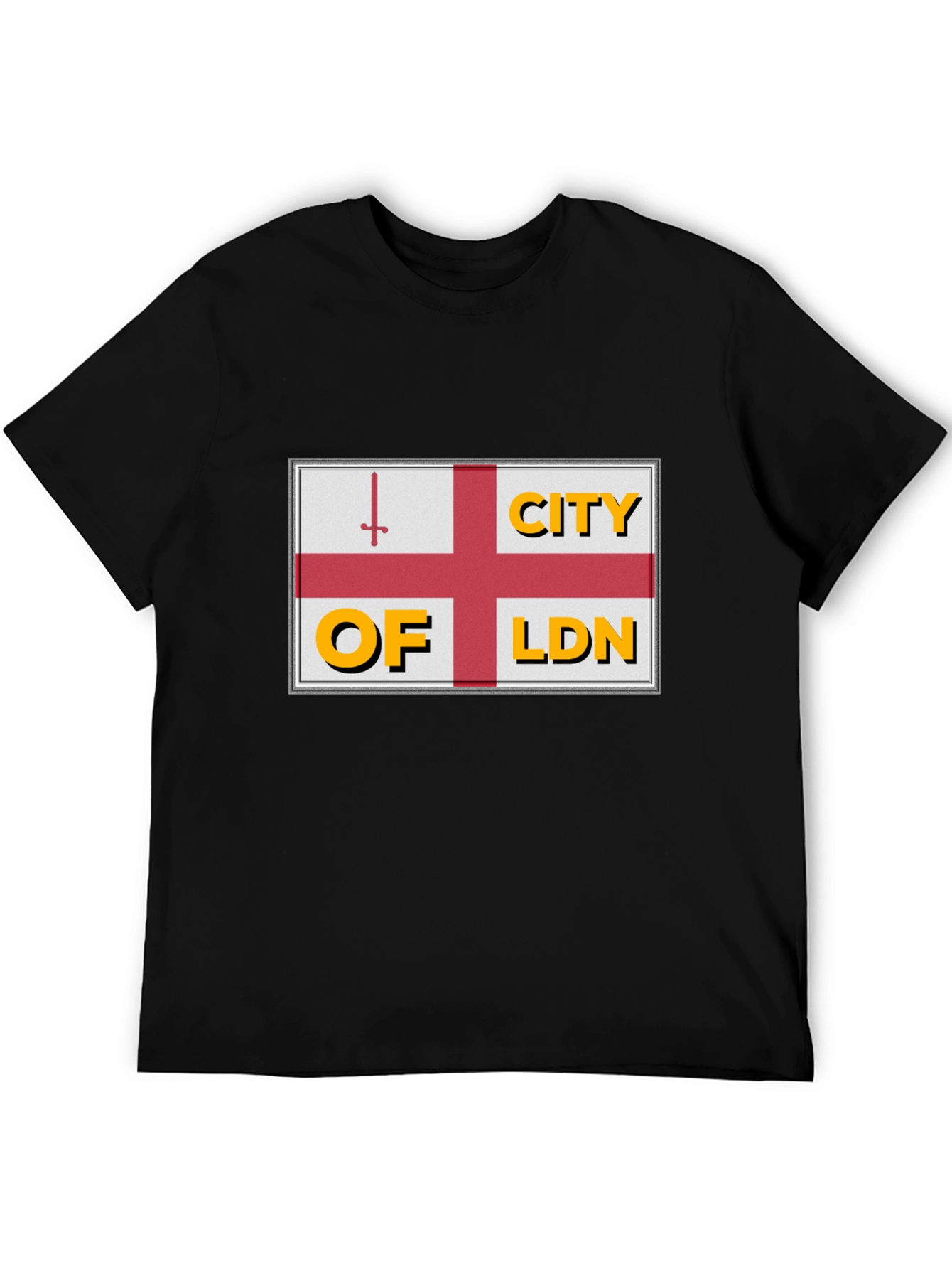 City of London Flag Graphic Tee - Black