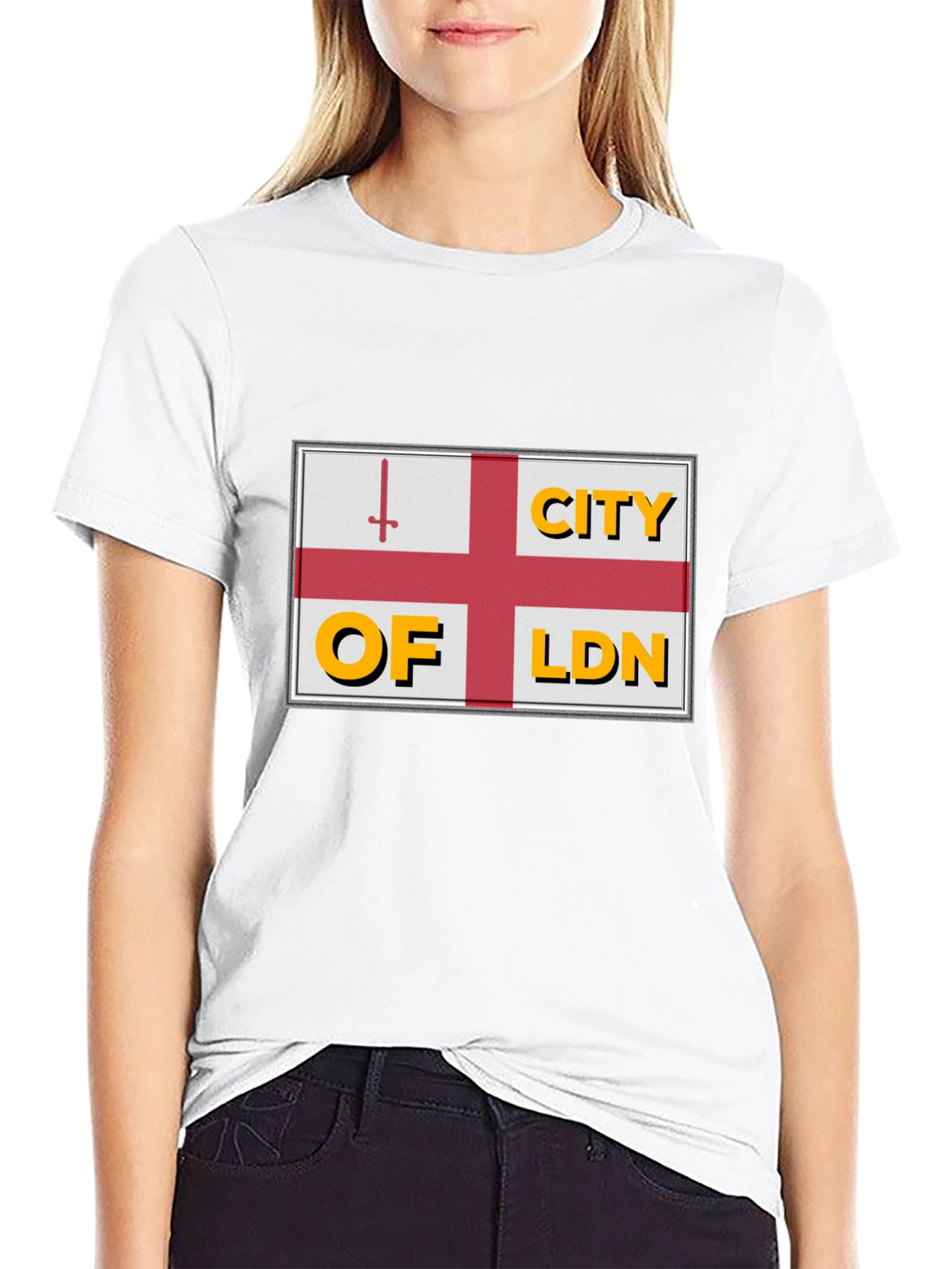 City of London Flag Graphic Tee - Black