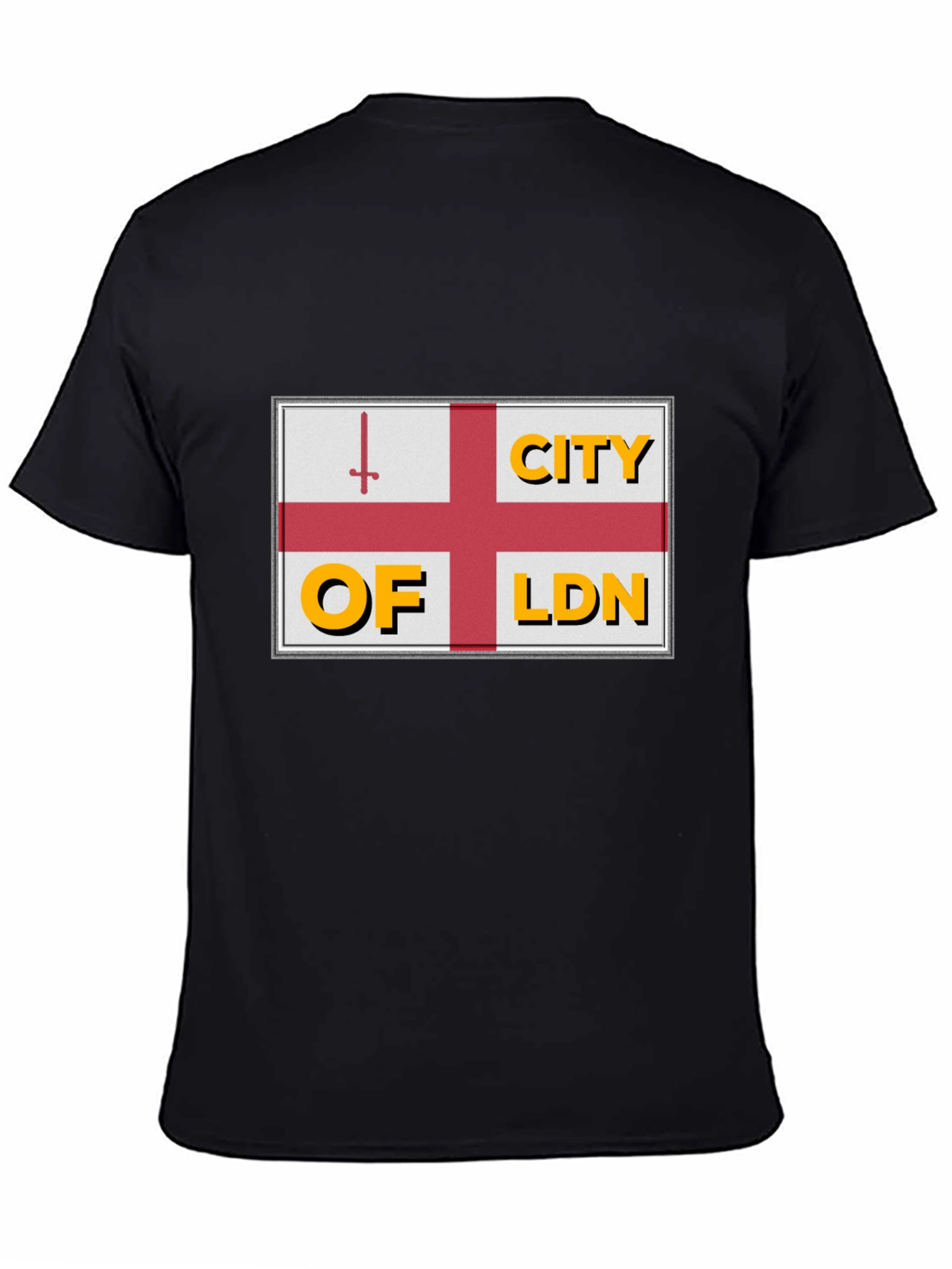 City of London Flag Graphic Tee - Black