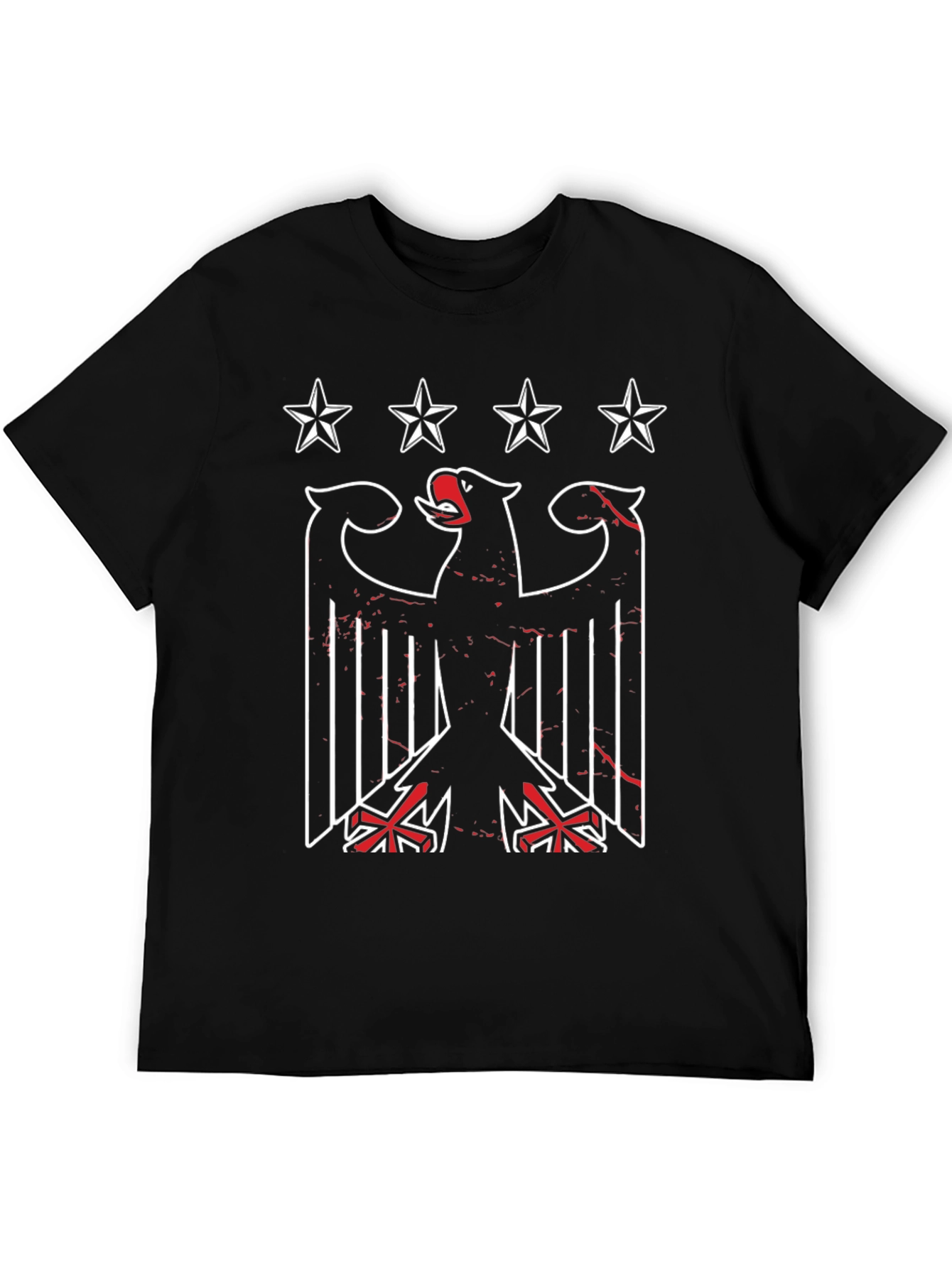 Graphic Eagle T-Shirt: Patriotic Black Tee