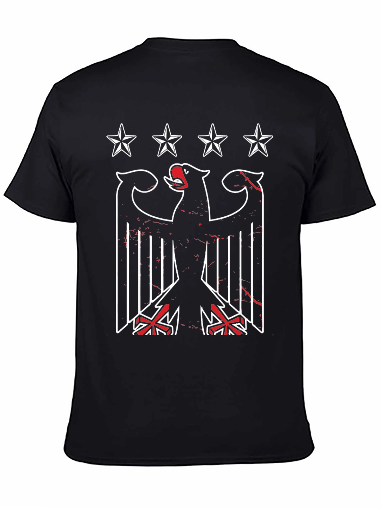 Graphic Eagle T-Shirt: Patriotic Black Tee