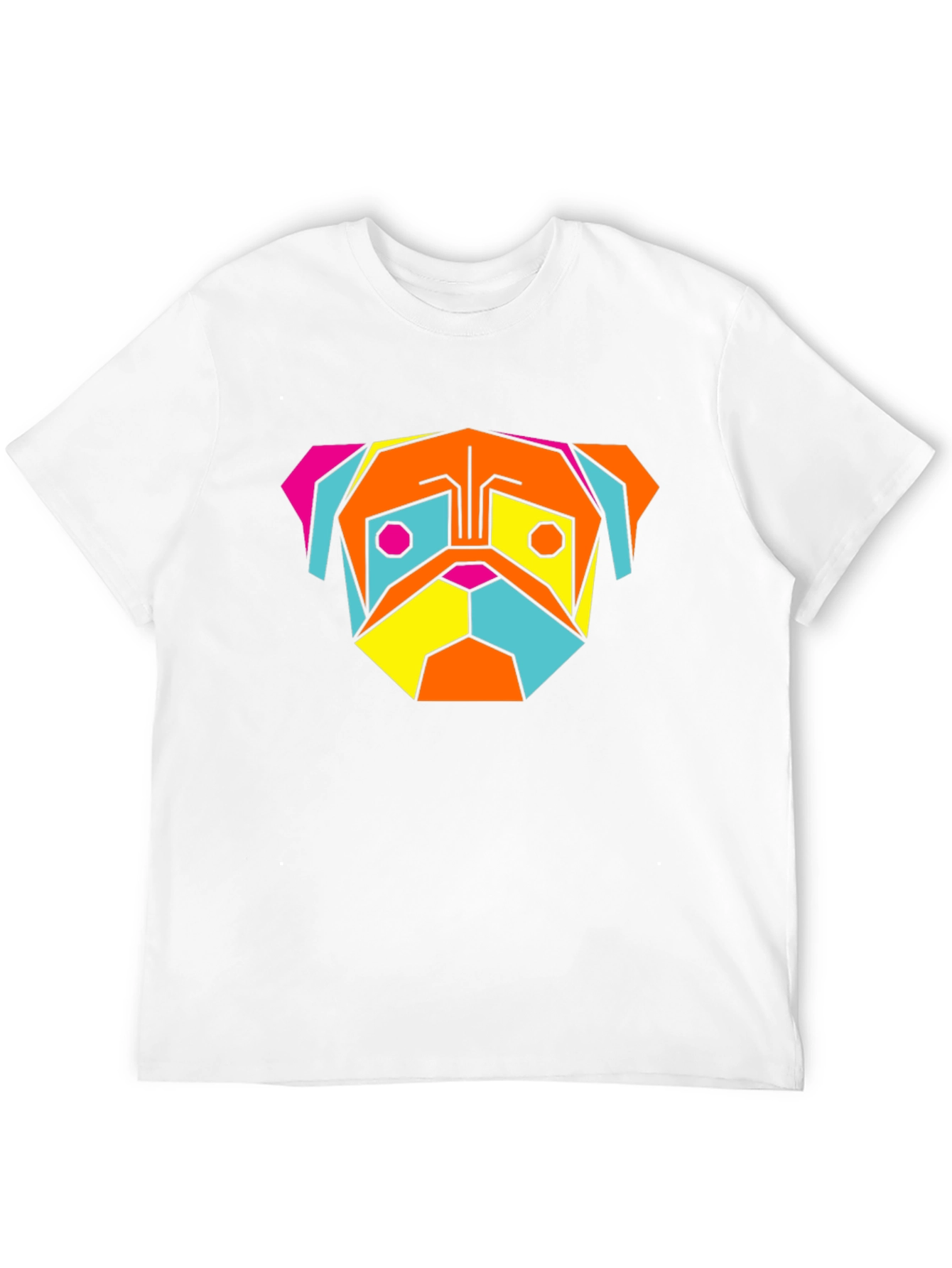 Geometric Pug T-Shirt - Modern Graphic Tee