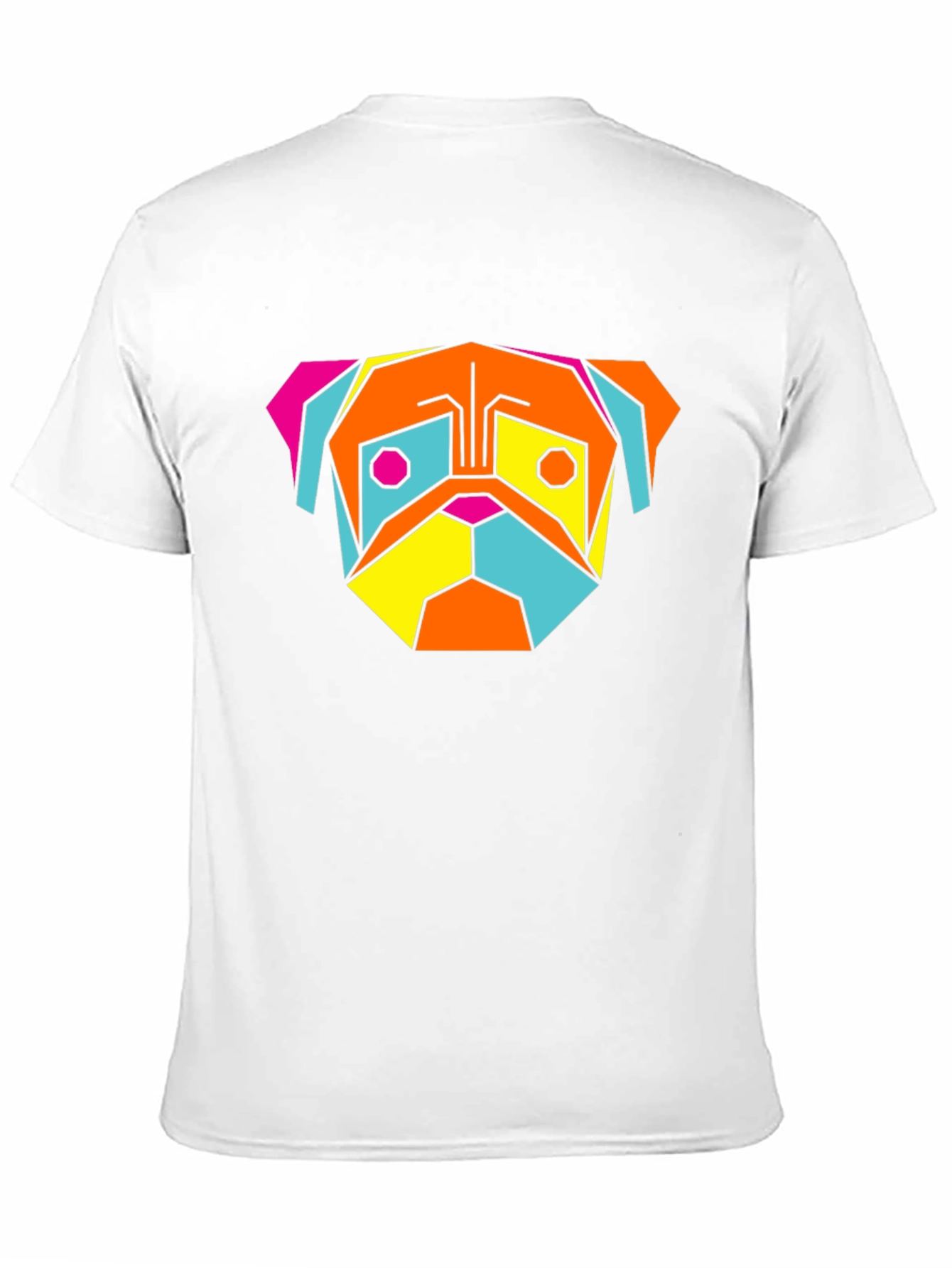 Geometric Pug T-Shirt - Modern Graphic Tee