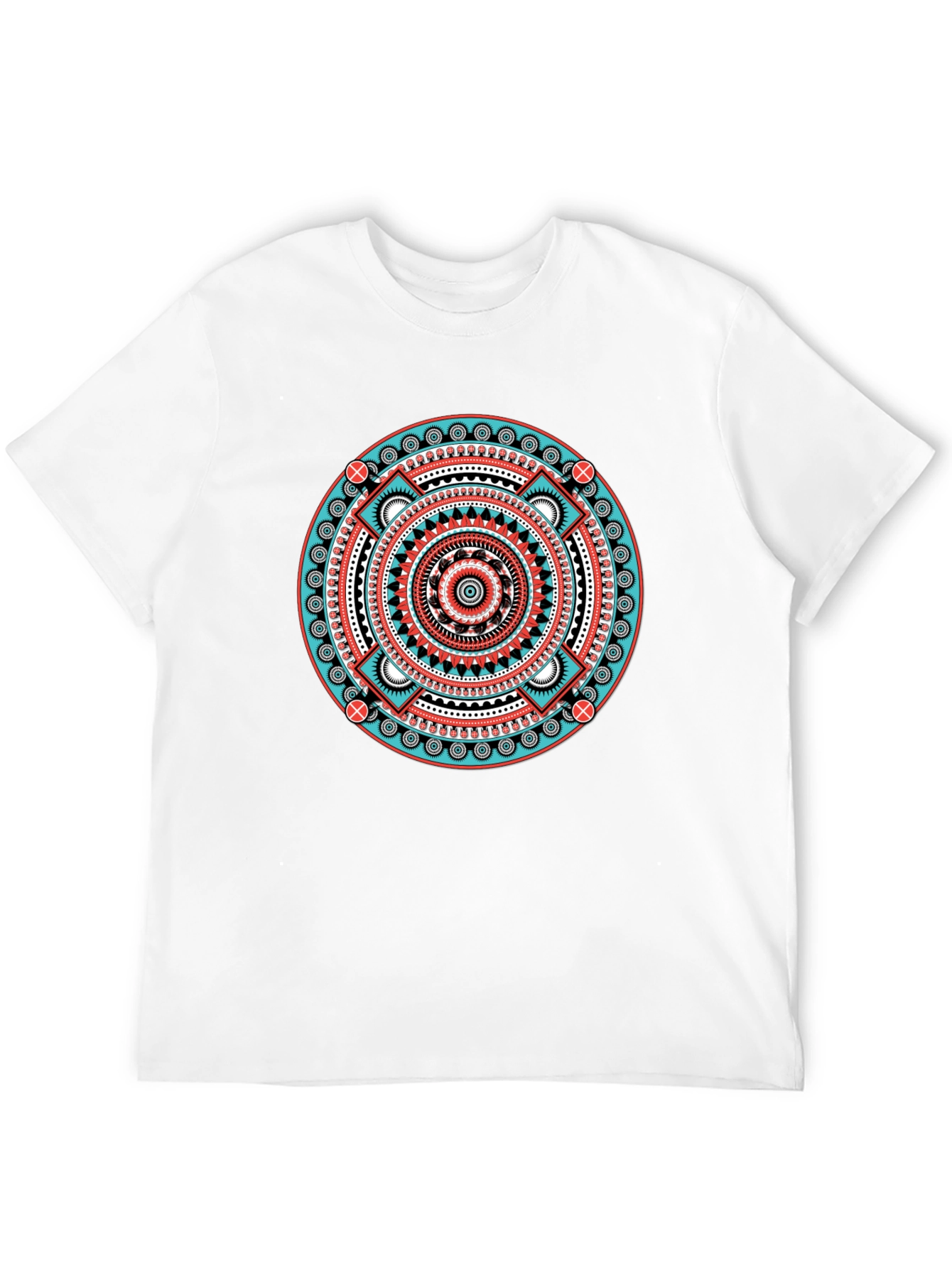 Aztec Mandala Graphic Tee - Black