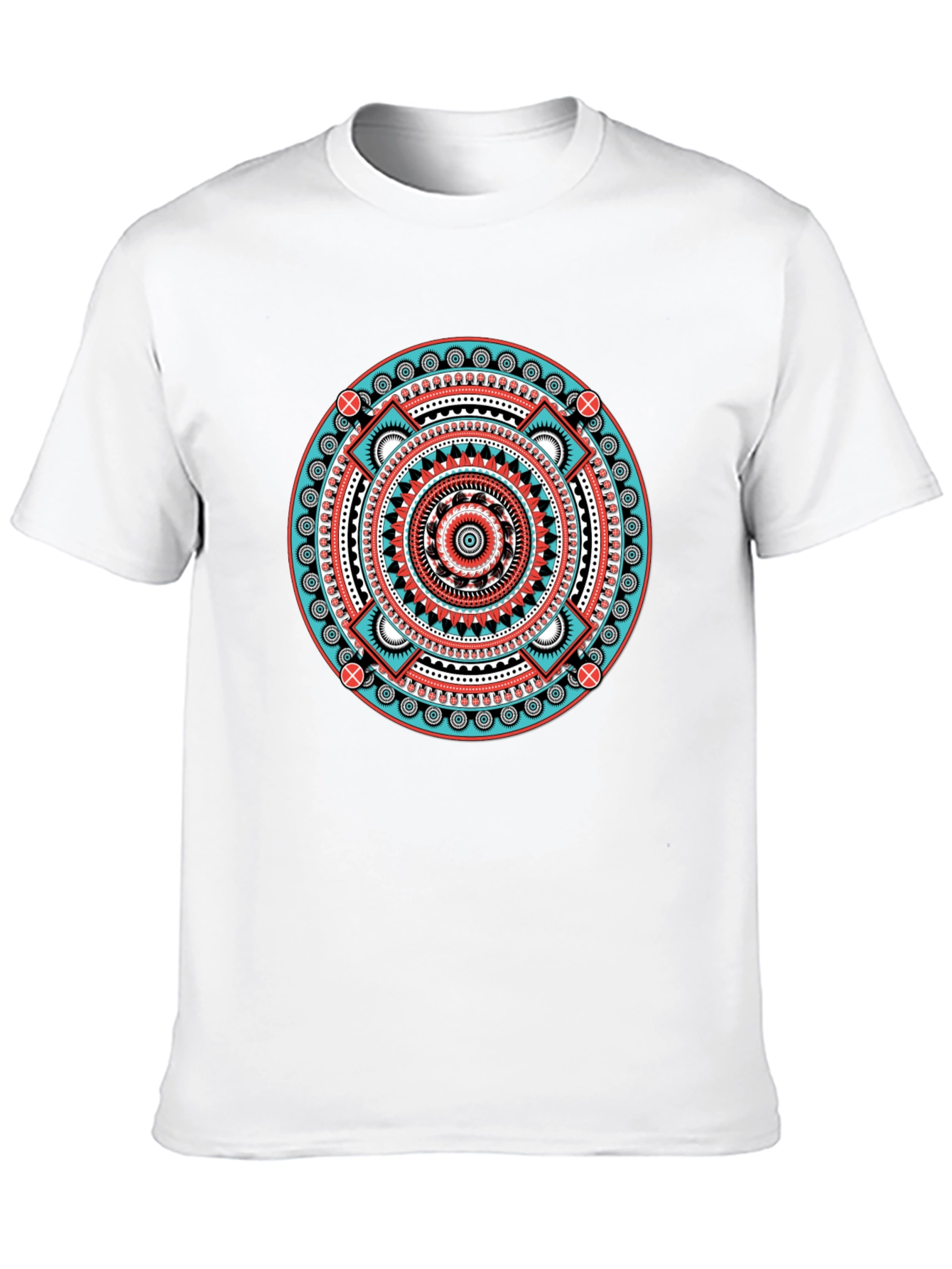 Aztec Mandala Graphic Tee - Black