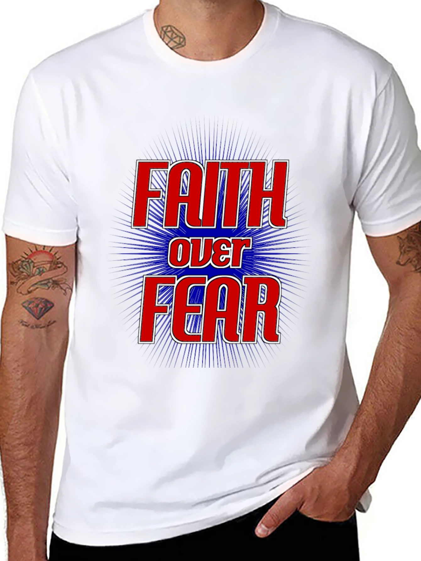 Faith Over Fear Graphic Print T-Shirt