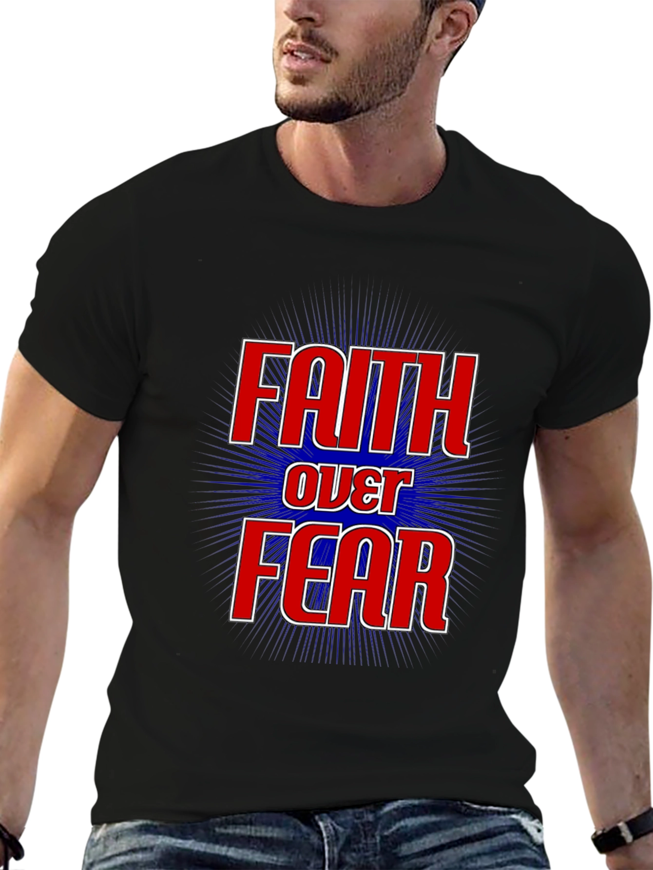 Faith Over Fear Graphic Print T-Shirt