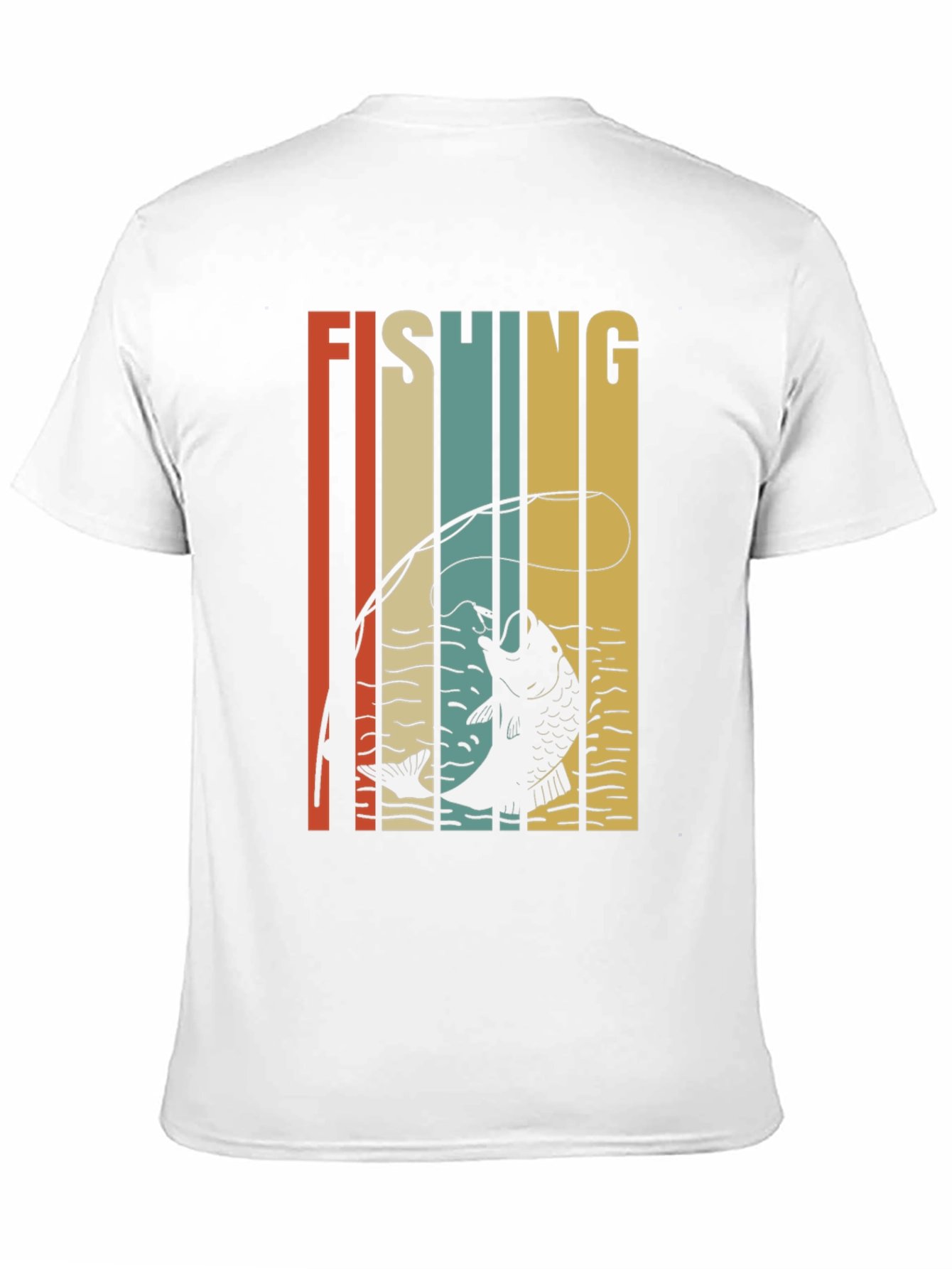 Retro Fishing Graphic T-Shirt - Black