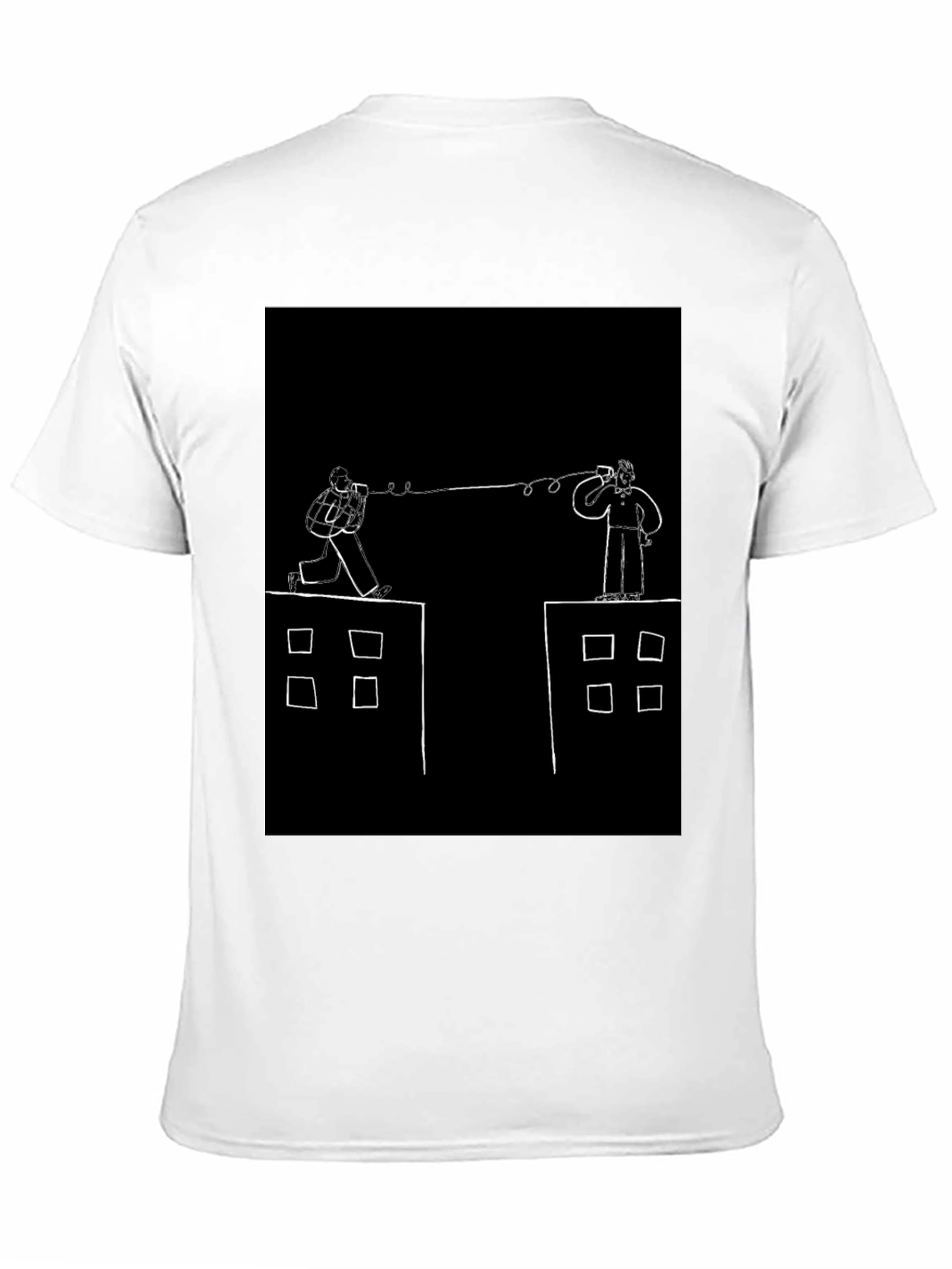 Retro Communication Graphic Black T-Shirt