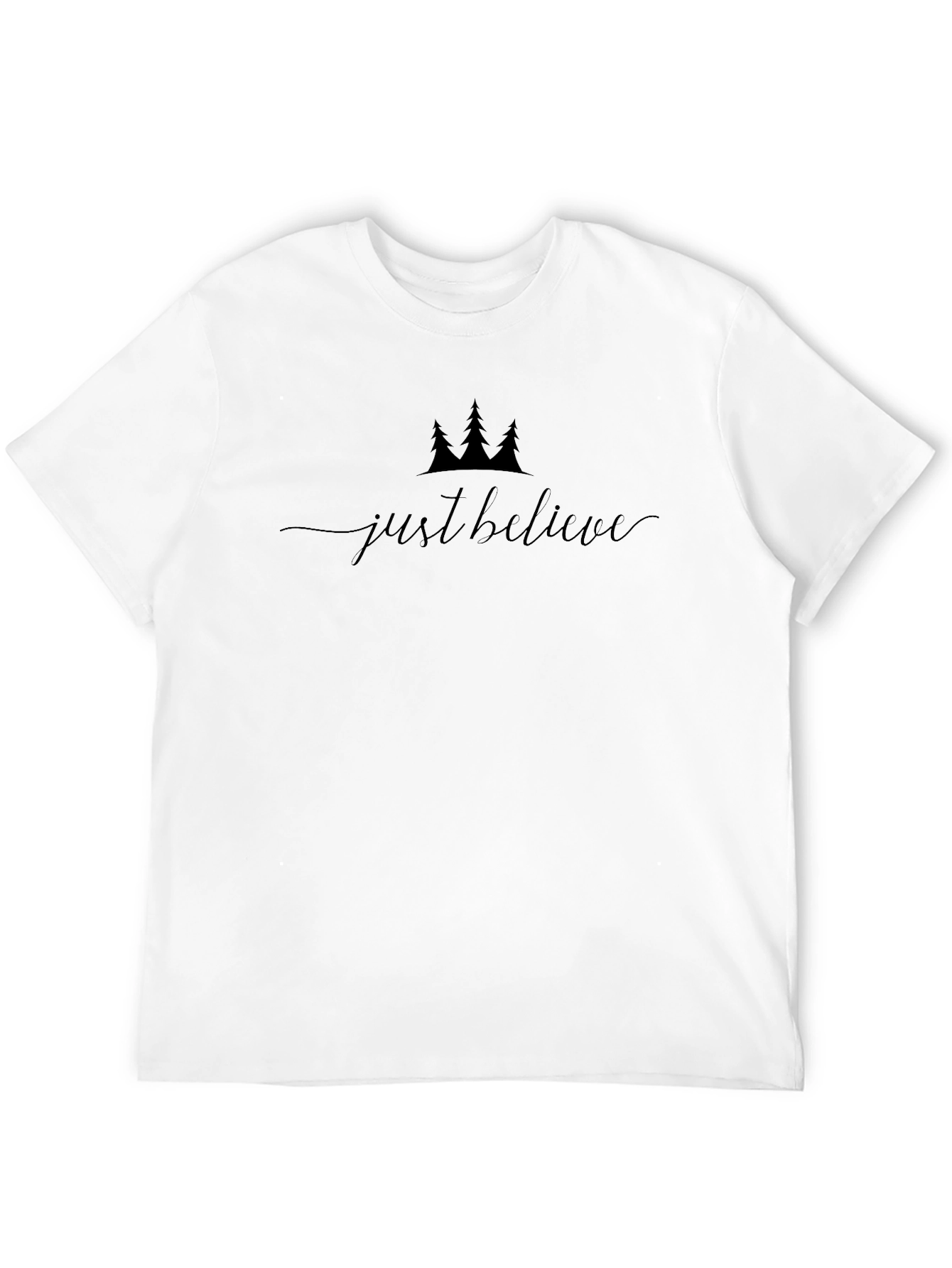 Just Believe Graphic Tee - Stylish Black Shirt