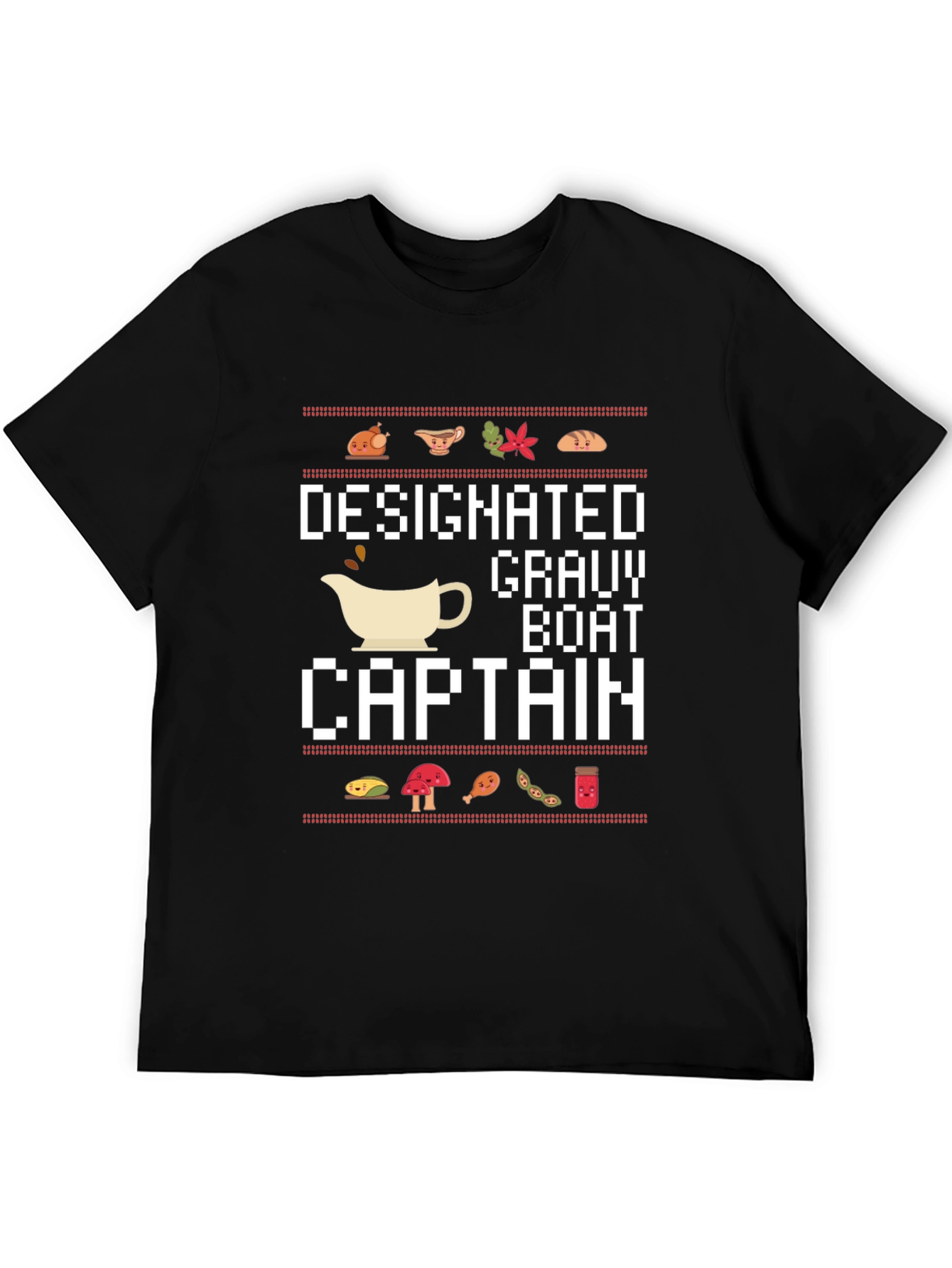 Designated Gravy Boat Captain Black T-Shirt