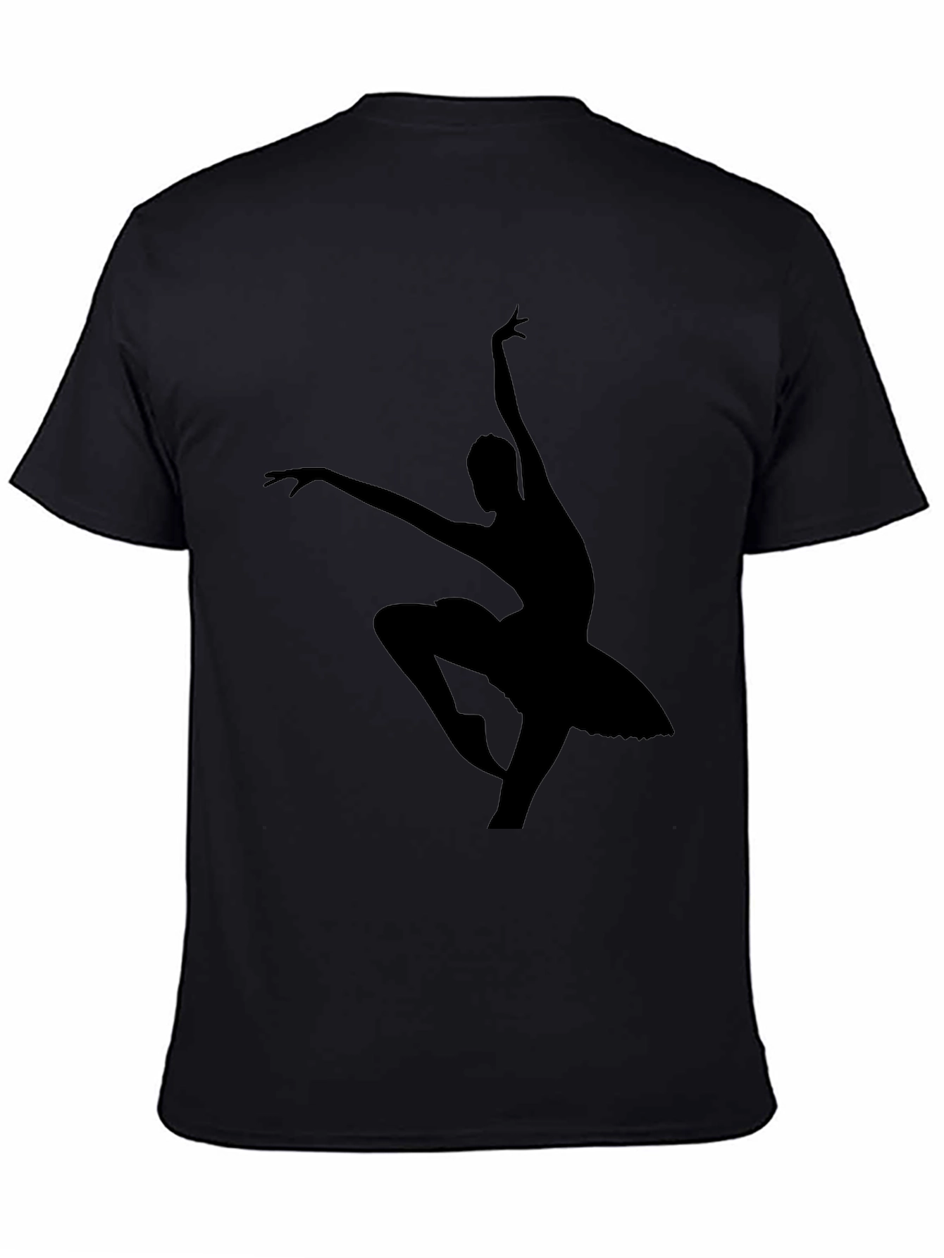 Elegant Ballerina Graphic T-Shirt - Classic Black Tee