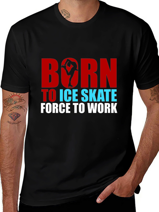 Born to Ice Skate Graphic T-Shirt - Black