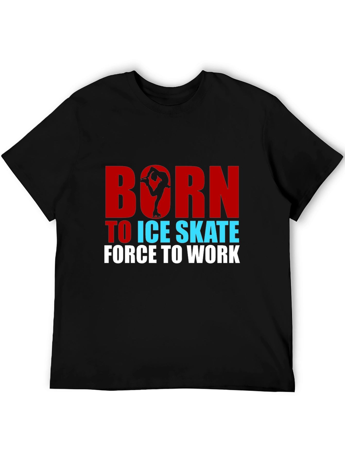 Born to Ice Skate Graphic T-Shirt - Black