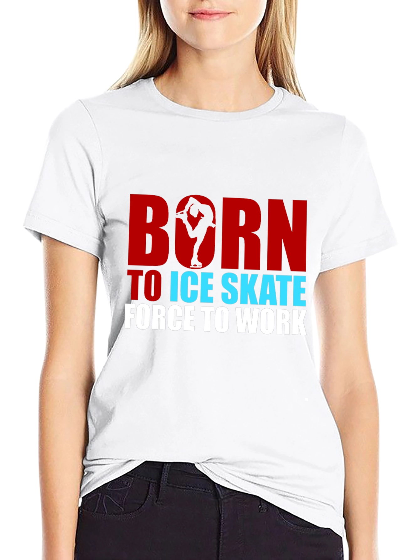 Born to Ice Skate Graphic T-Shirt - Black