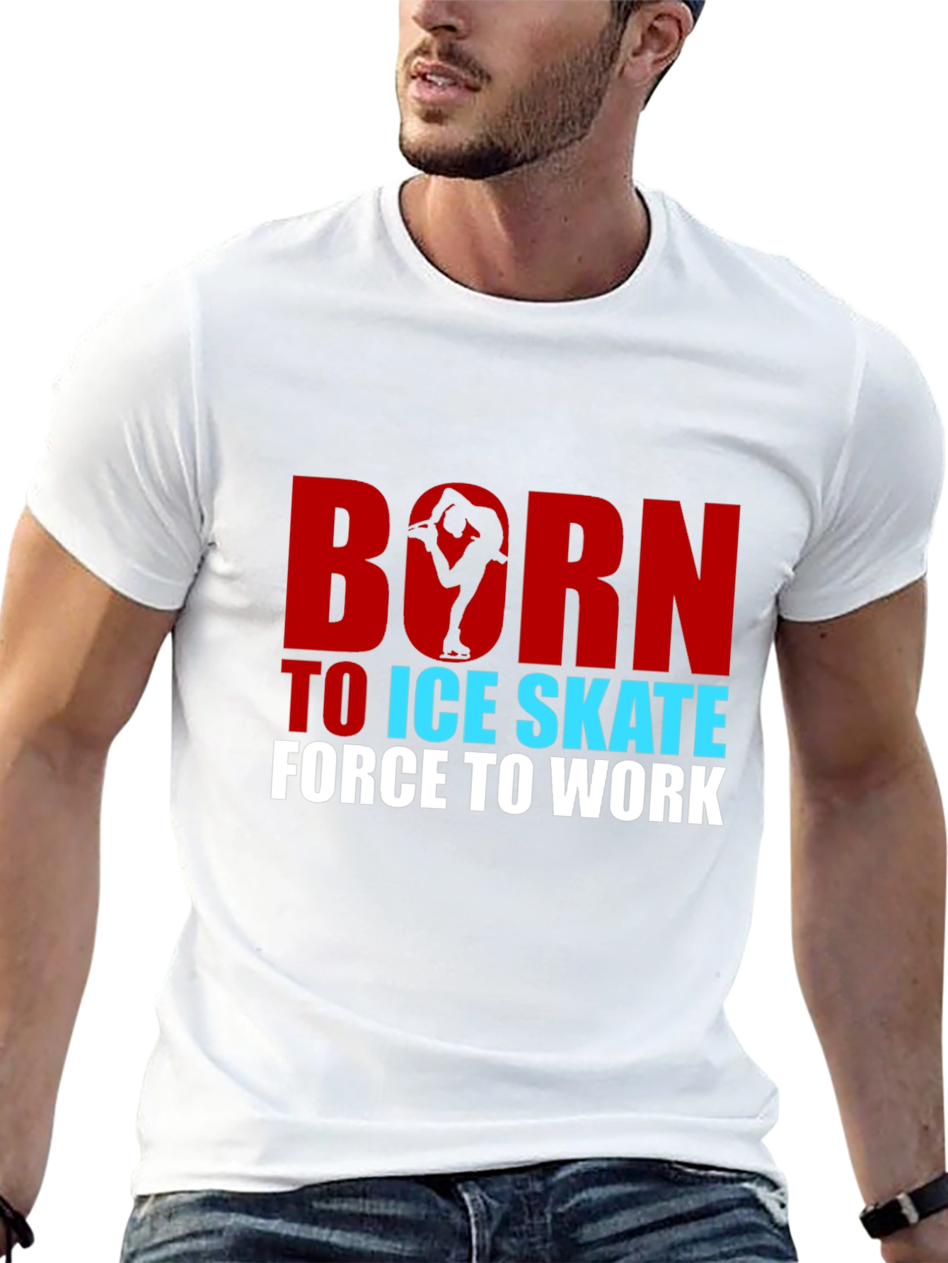 Born to Ice Skate Graphic T-Shirt - Black