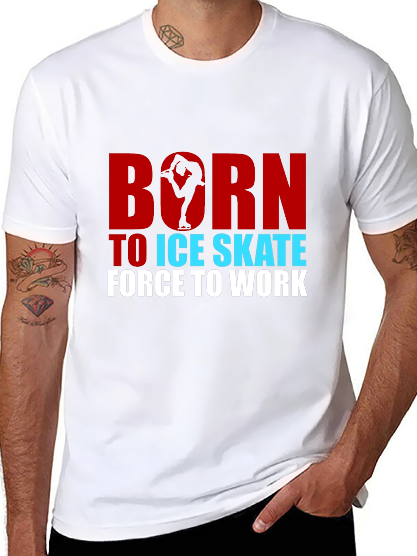 Born to Ice Skate Graphic T-Shirt - Black