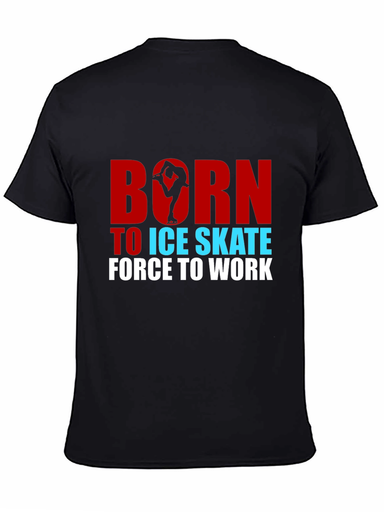 Born to Ice Skate Graphic T-Shirt - Black