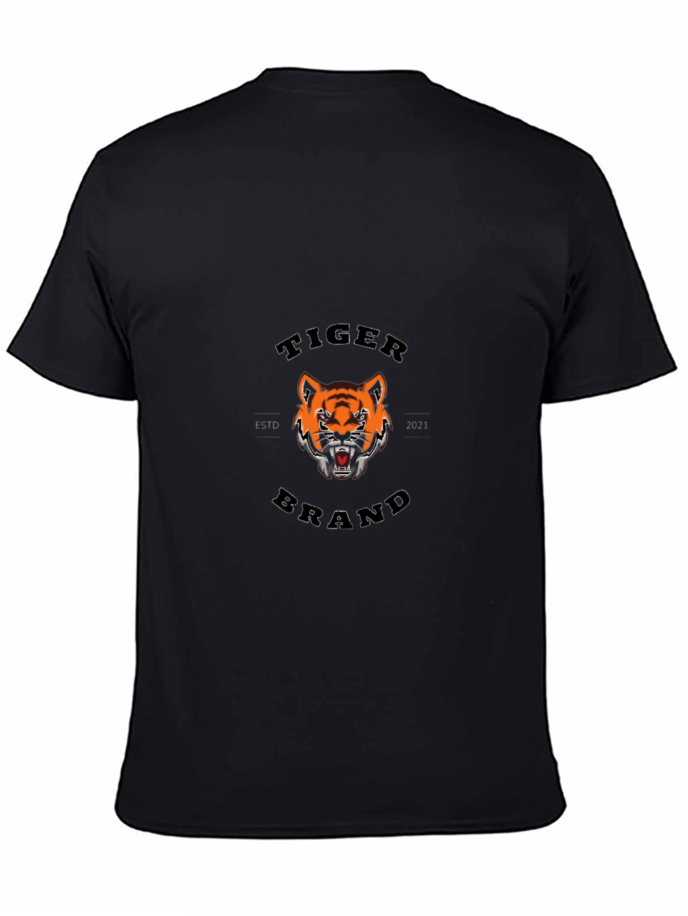 Tiger Brand Black Graphic T-Shirt