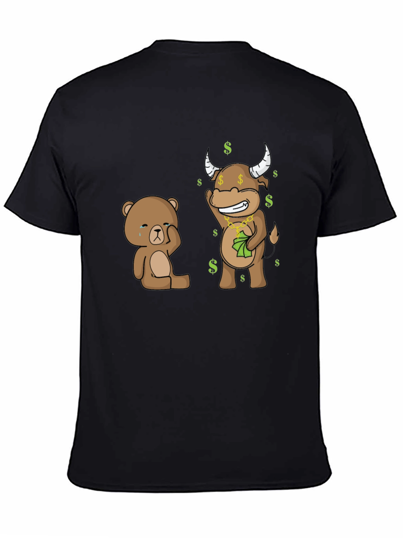 Bull and Bear Graphic T-Shirt