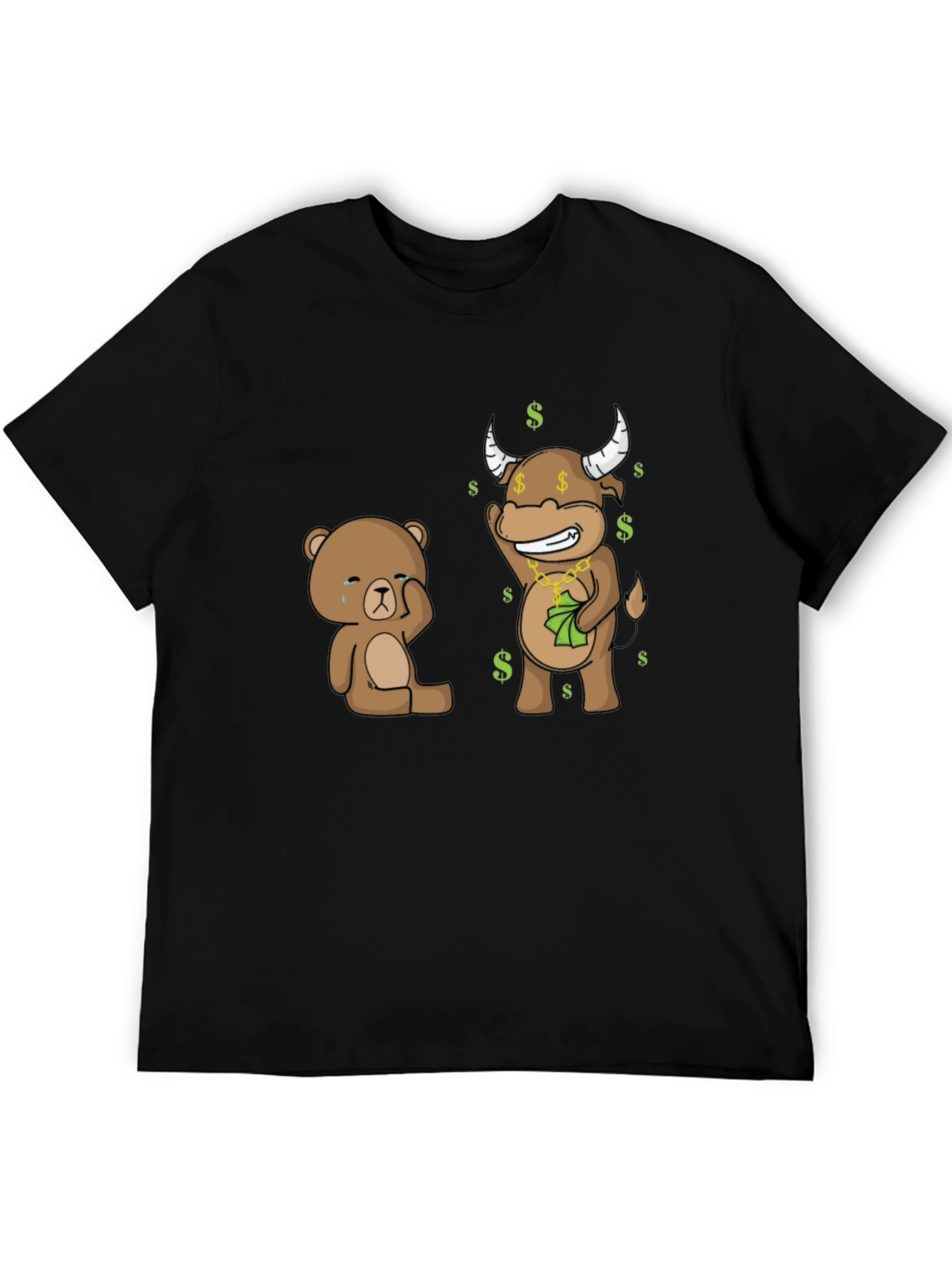 Bull and Bear Graphic T-Shirt