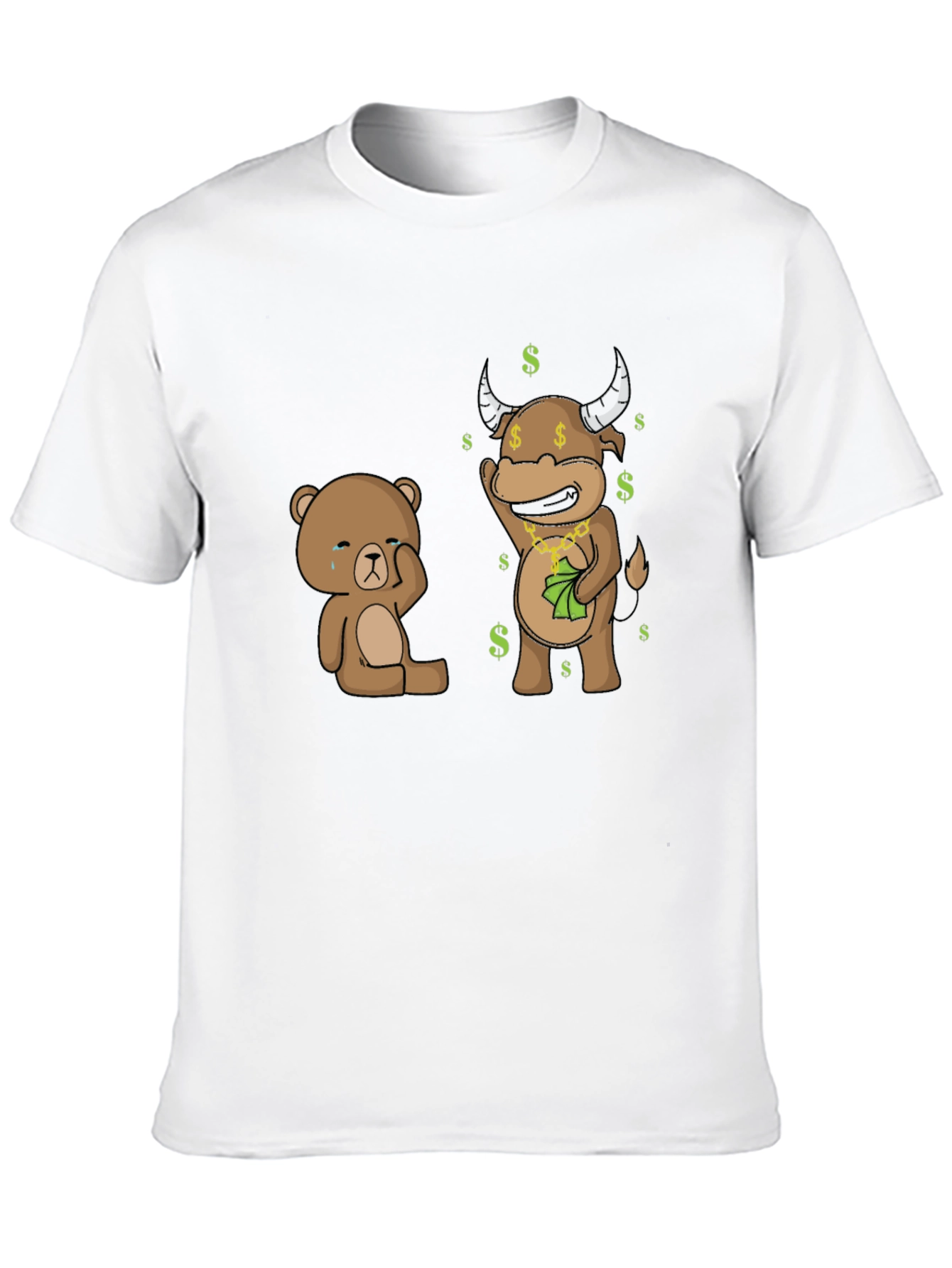 Bull and Bear Graphic T-Shirt