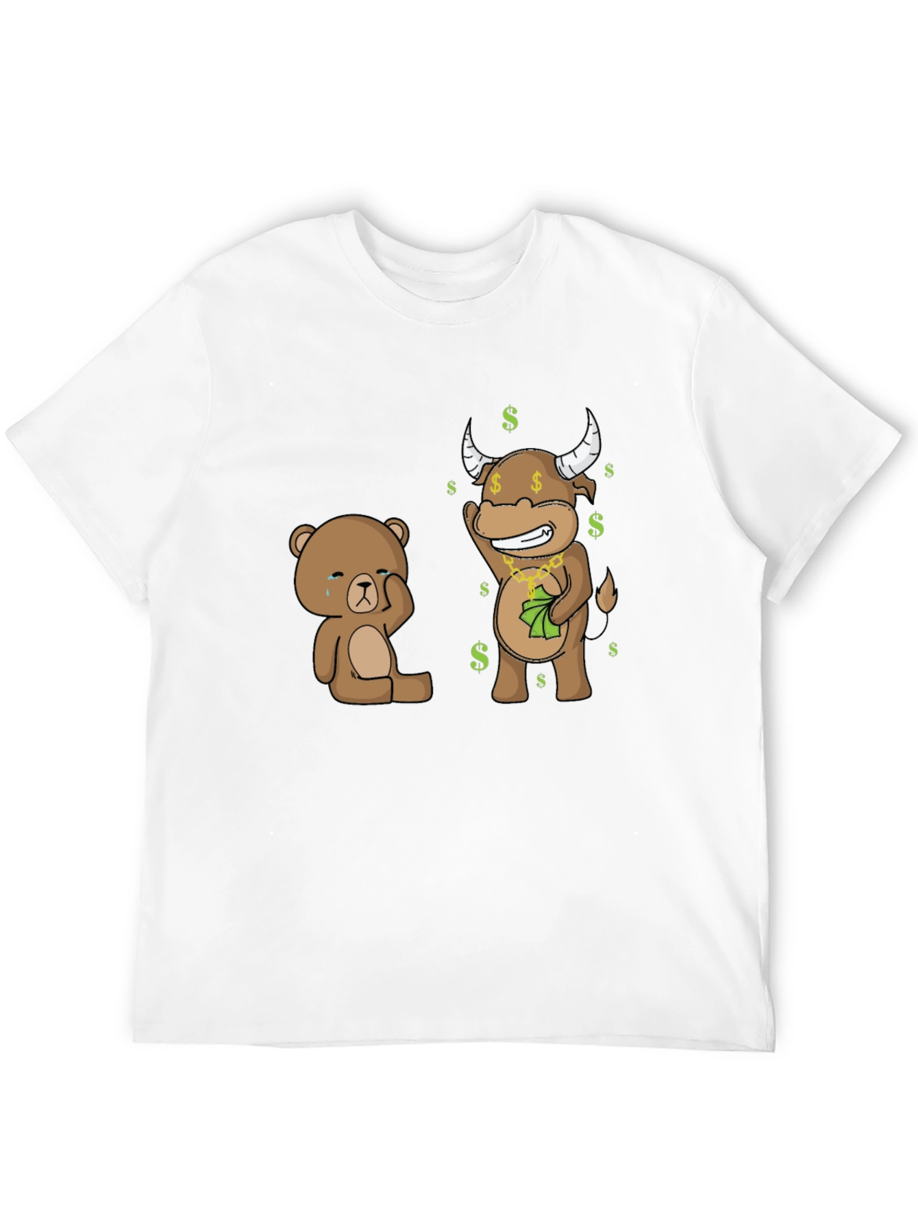 Bull and Bear Graphic T-Shirt