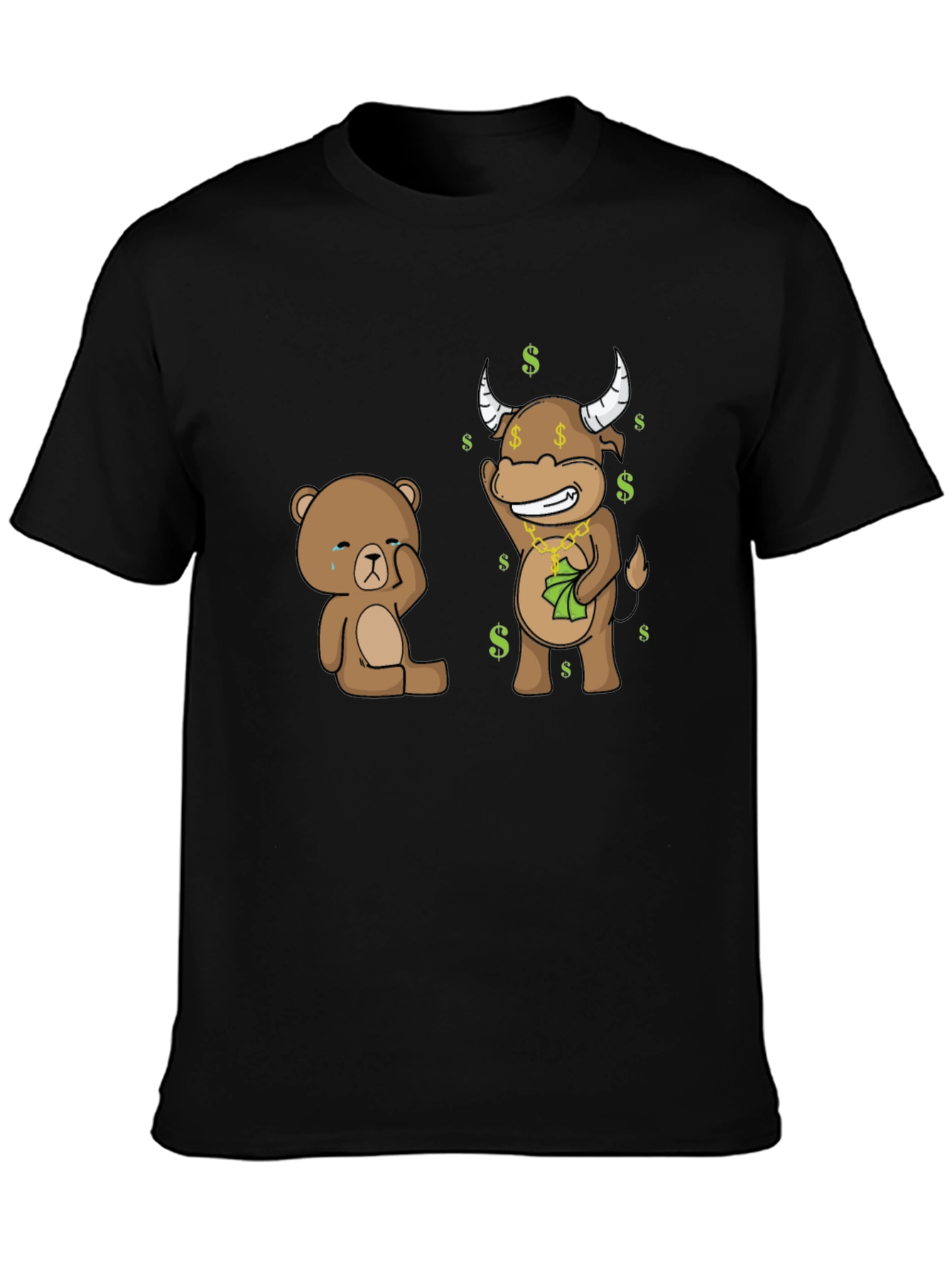 Bull and Bear Graphic T-Shirt