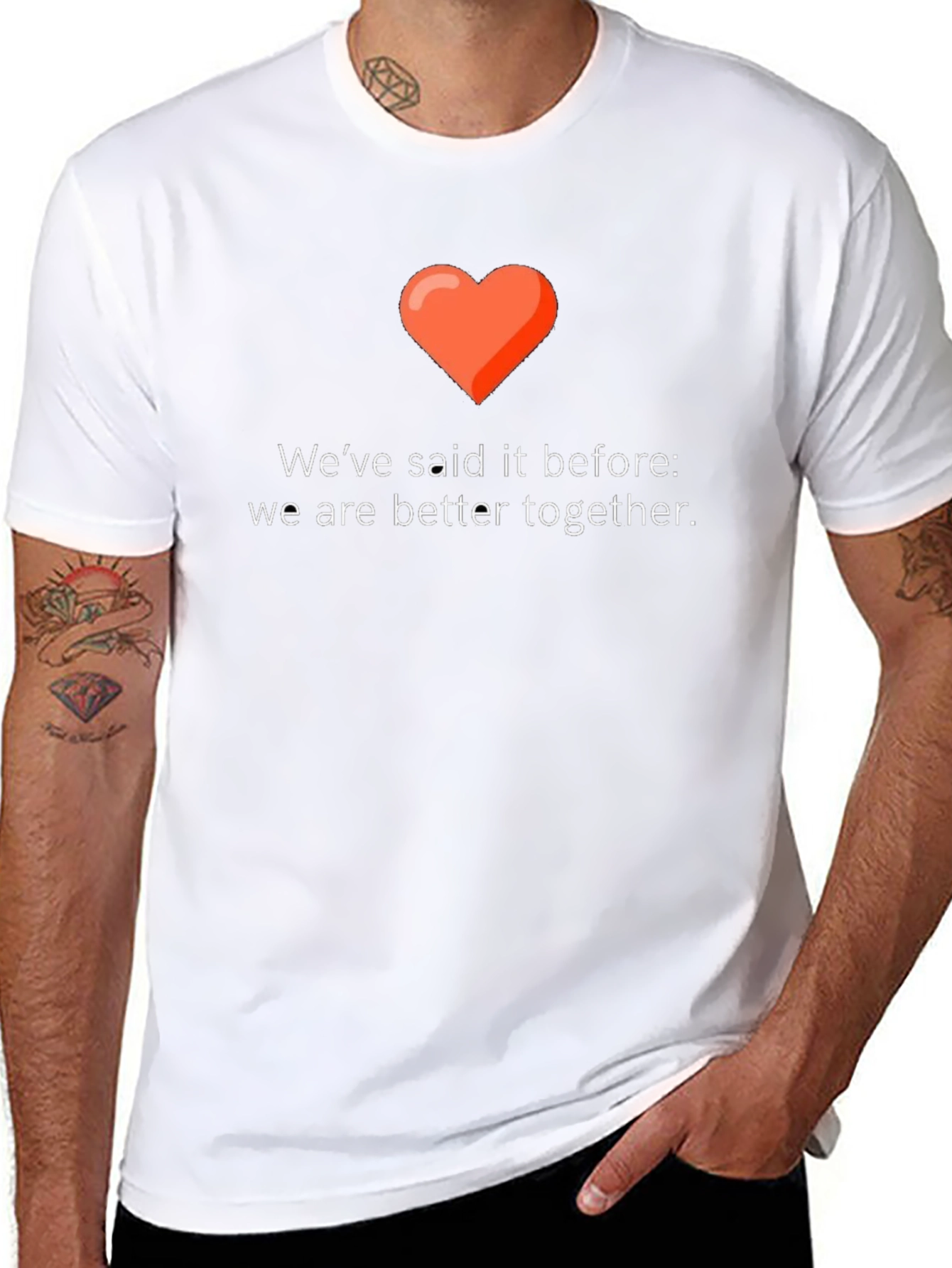 Better Together Graphic Tee - Love & Unity Design