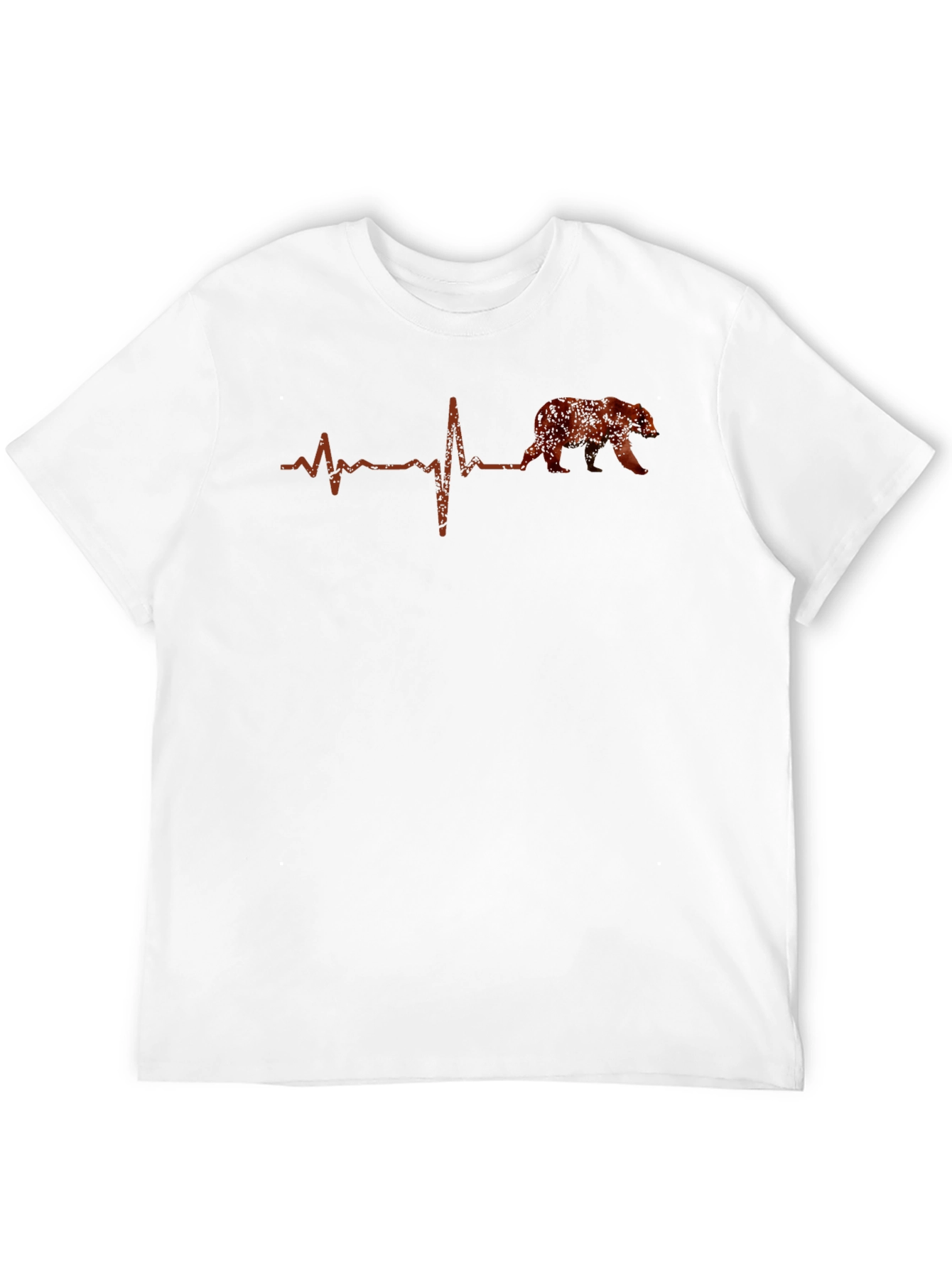 Bear Heartbeat Graphic Tee - Unisex Casual Top