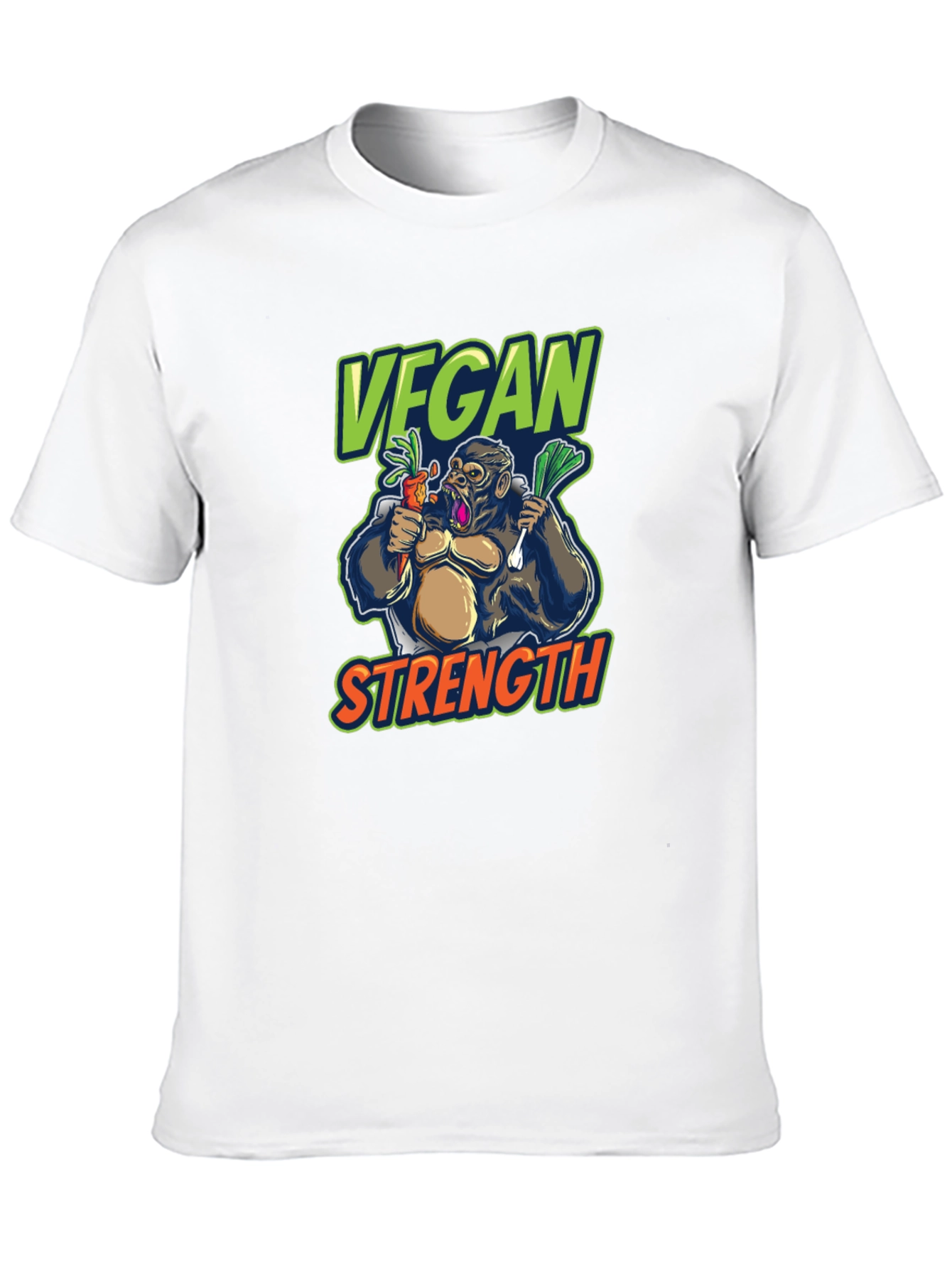 Vegan Strength Gorilla T-Shirt - Black
