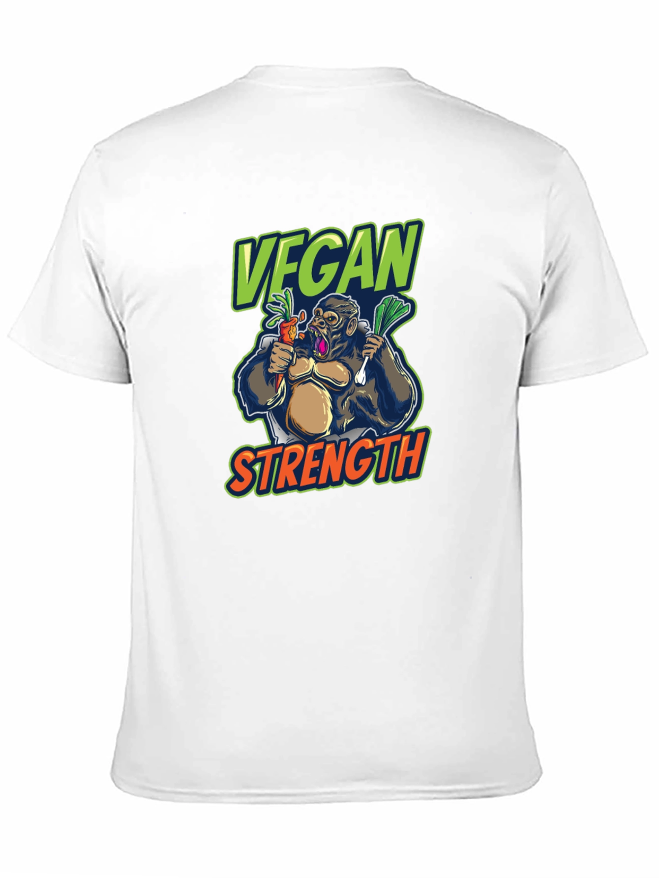 Vegan Strength Gorilla T-Shirt - Black