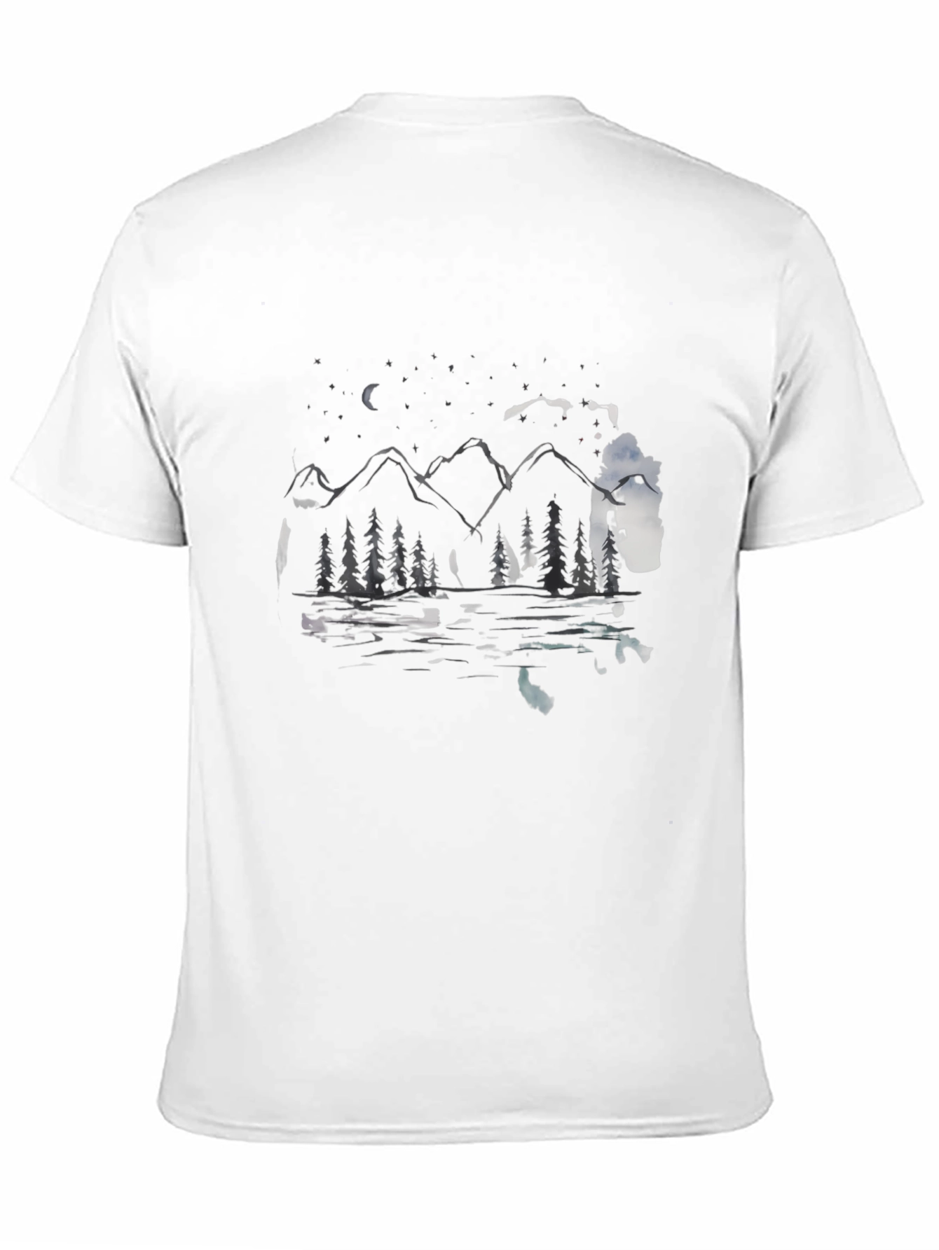 Mountain Lake Scene Graphic Tee