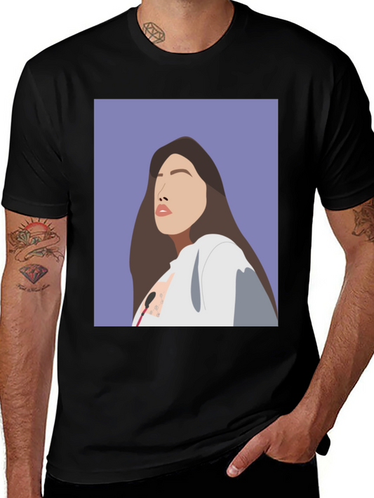 Stylish Graphic Tee: Woman Portrait