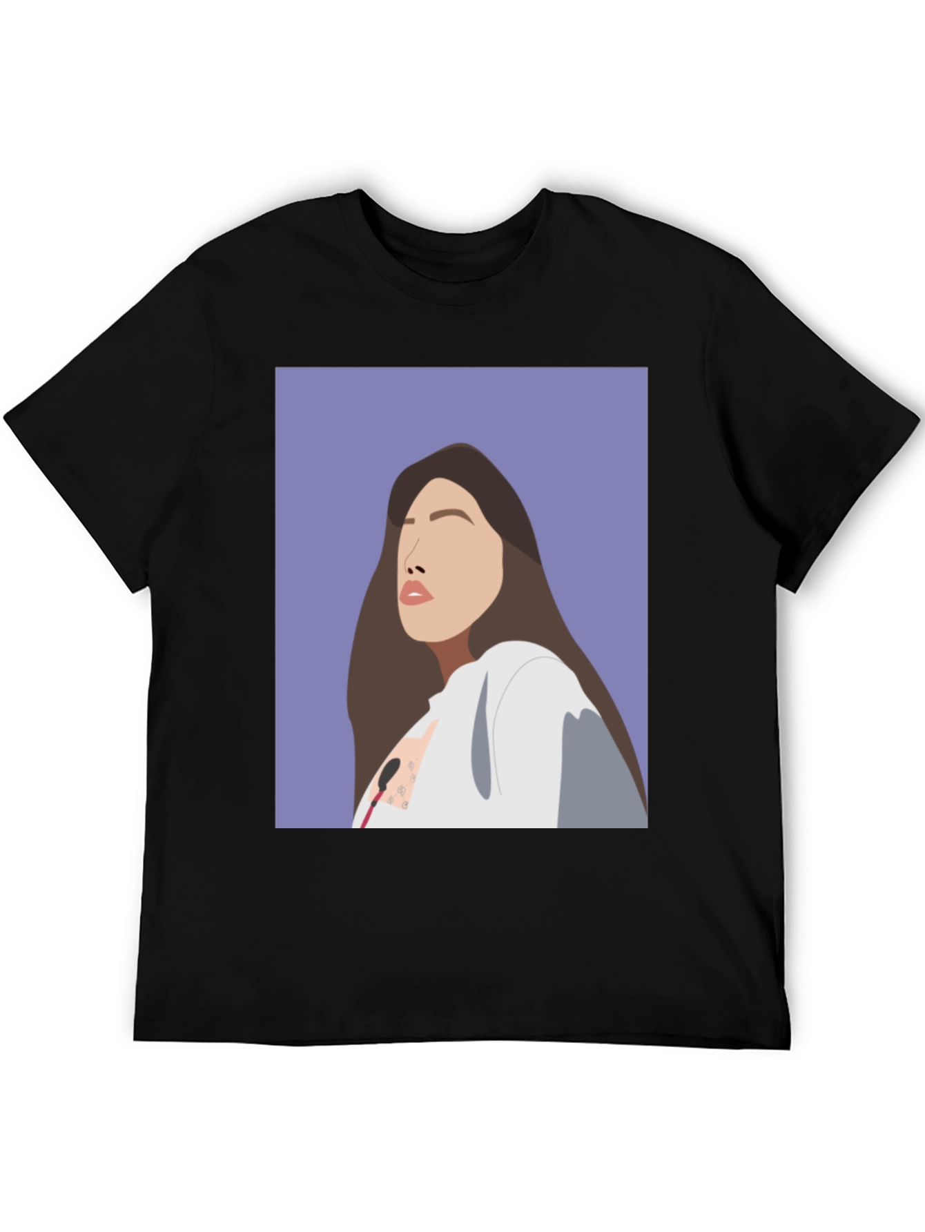 Stylish Graphic Tee: Woman Portrait