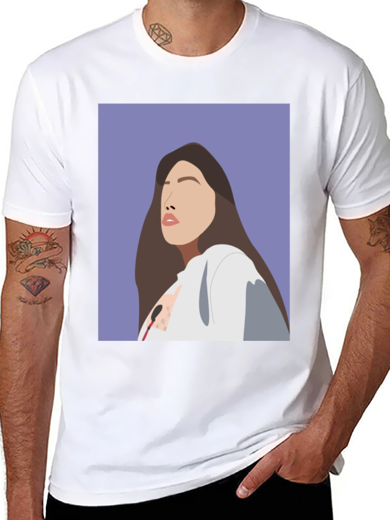 Stylish Graphic Tee: Woman Portrait