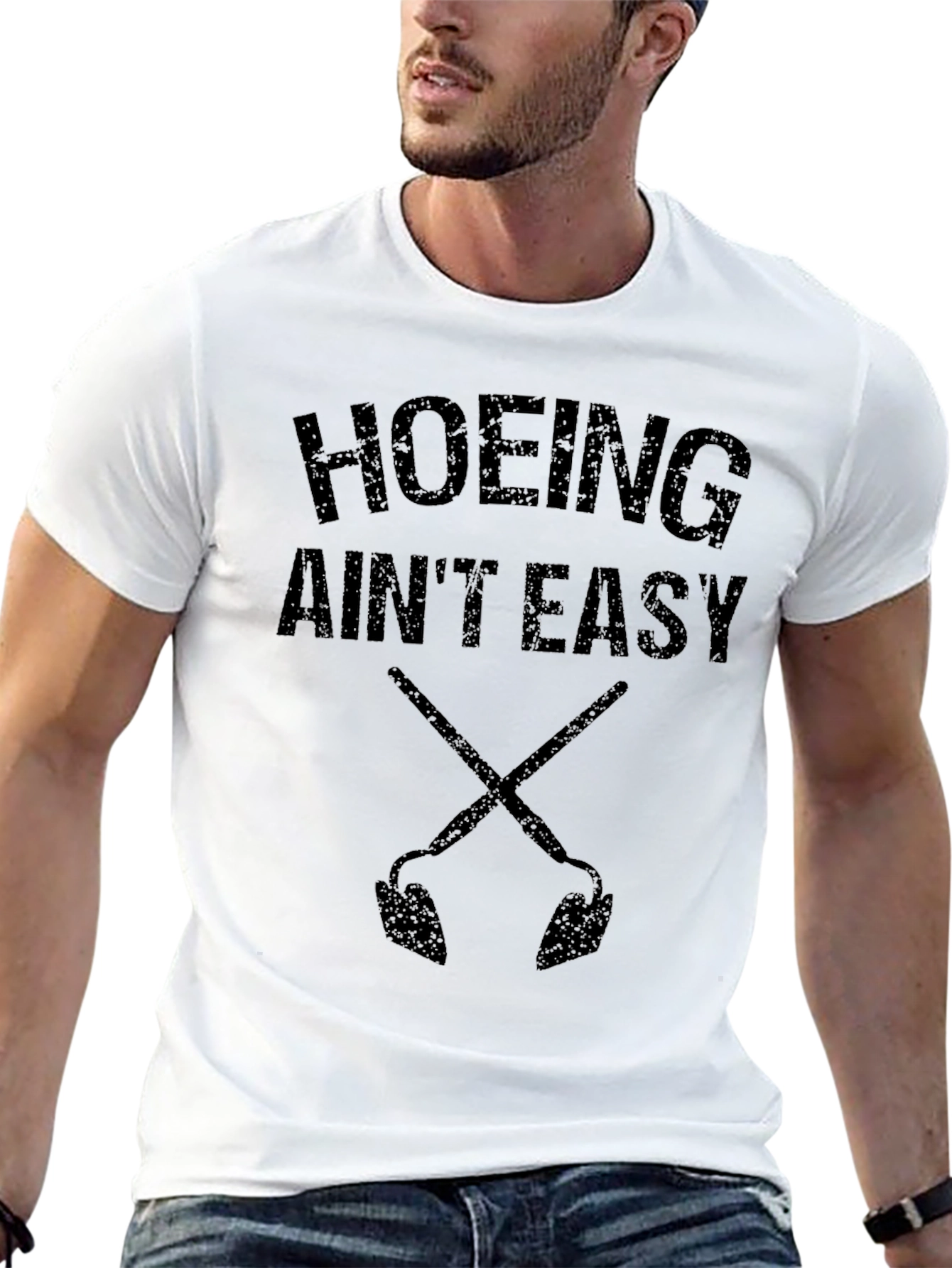 Hoing Aint Easy Mens Graphic T-Shirt